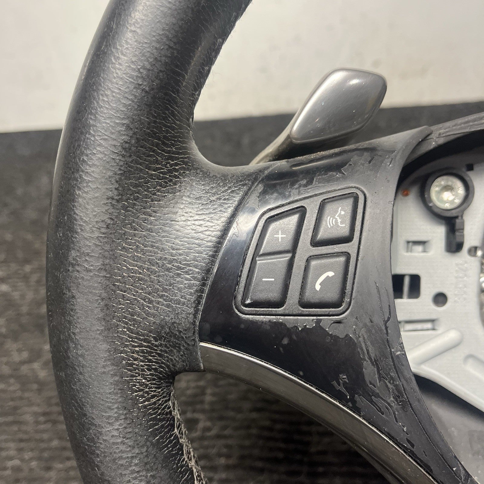 ☑️ 06-10 OEM BMW E92 E93 335 Sport Steering Wheel Black LEATHER w/ Paddles