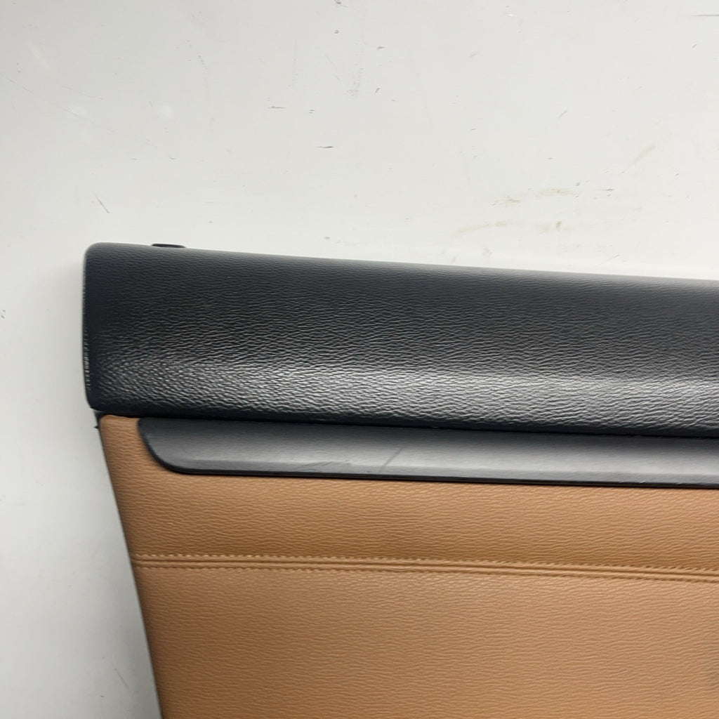 ☑️ 07-13 OEM BMW E93 E92 Front Driver Door Card Panels SADDLE BROWN LEATHER
