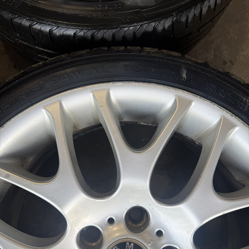 ☑️ 07-12 BMW E92 E90 E93 328i 335is Wheel Rim Tire Set Style 197 Silver BBS OEM