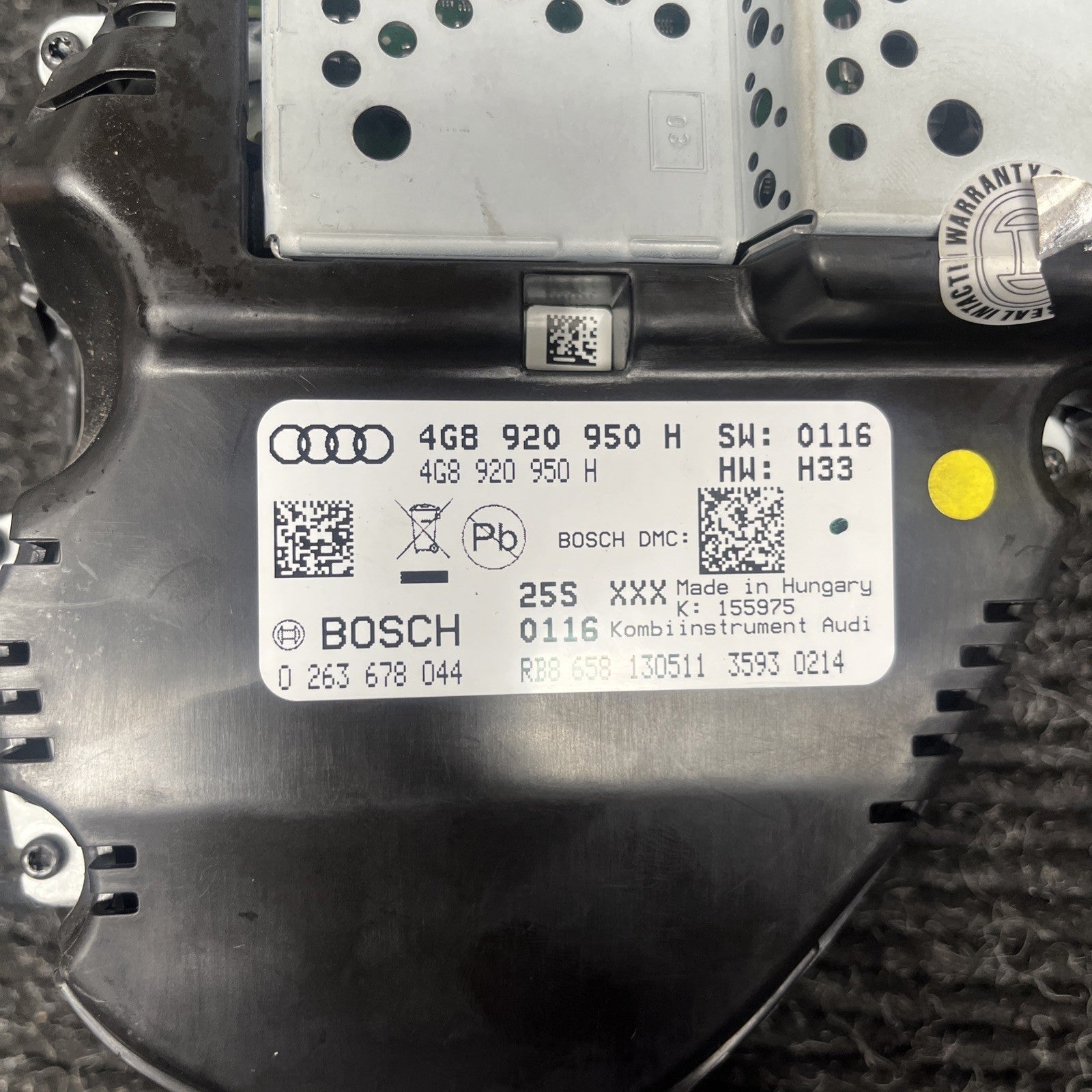 ☑️ 2013 Audi A6 Instrument Cluster Speedometer MPH Night Vision 52k Mls OEM Used