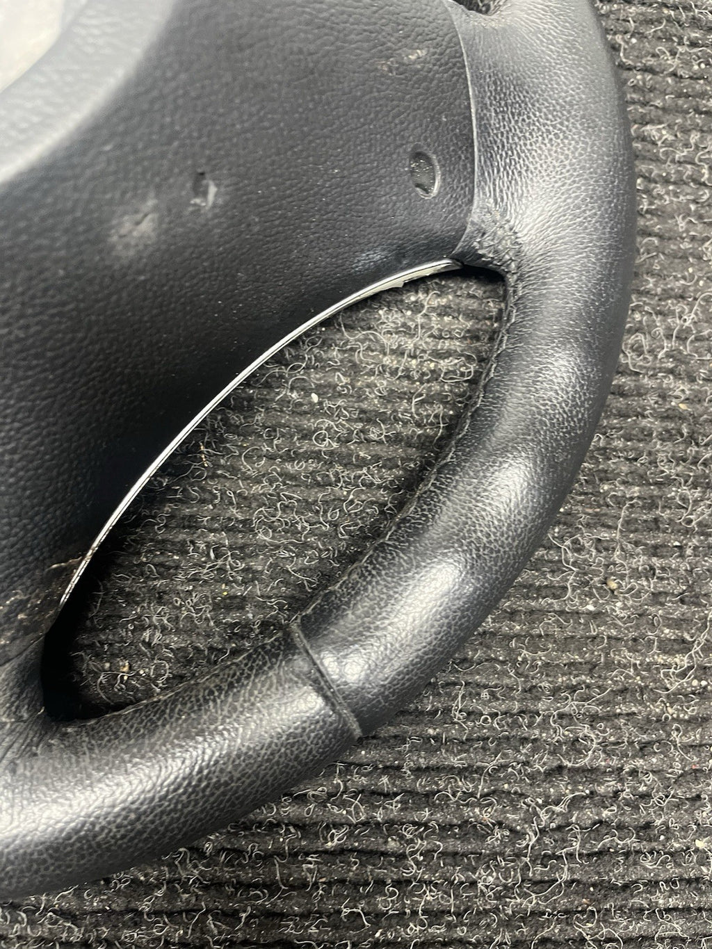 ☑️ 06-10 OEM BMW E92 E93 335 Sport Steering Wheel Black LEATHER Manual