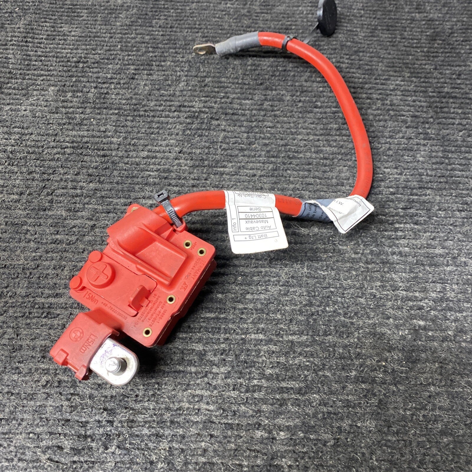 ☑️ 06-13 OEM BMW E82 E90 E92 M3 Battery Plus Pole Terminal Positive Red Cable
