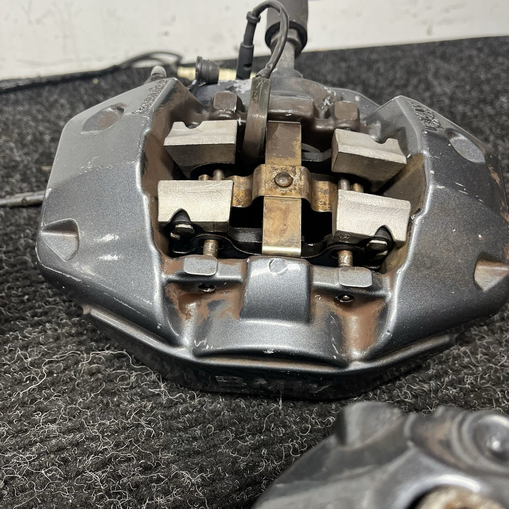 ☑️BMW E82 E88 135i FRONT REAR BRAKE CALIPERS SET FOUR BREMBO GREY GRAY 08-13 OEM