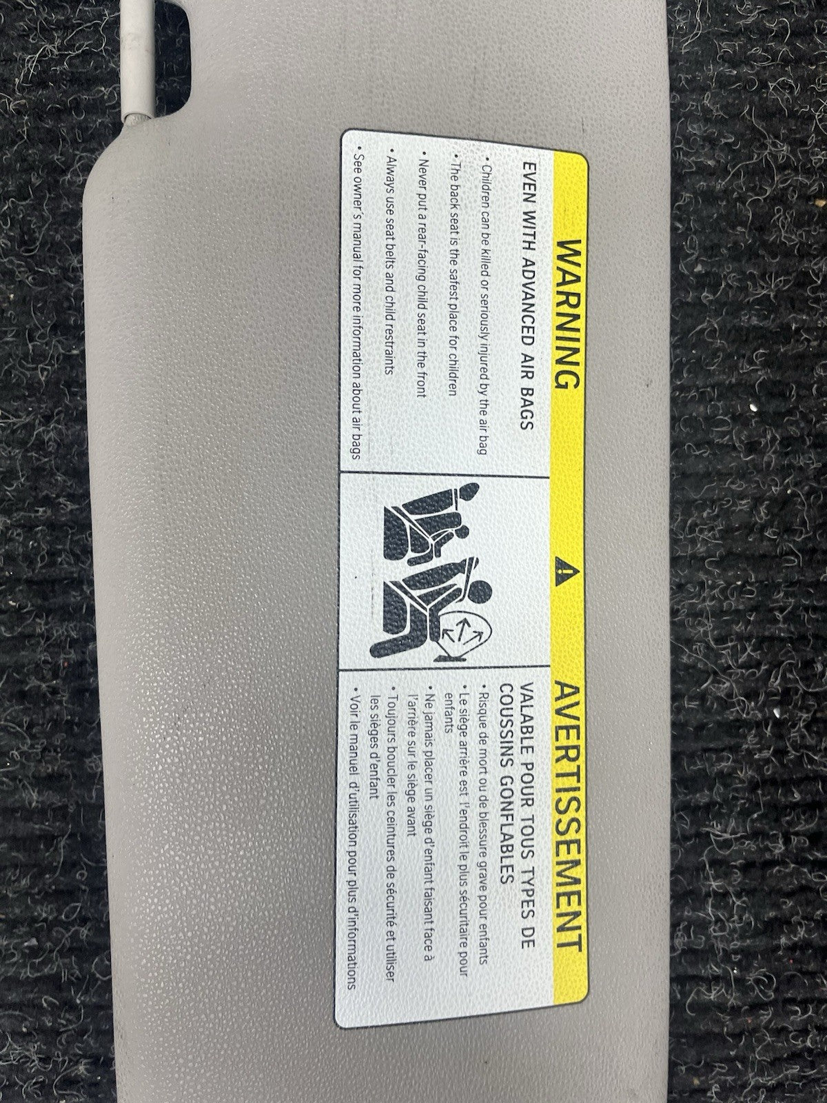 ☑️ 2006-2013 BMW E82 Sun Visor Shade Set Visors Left Right Pair Gray OEM
