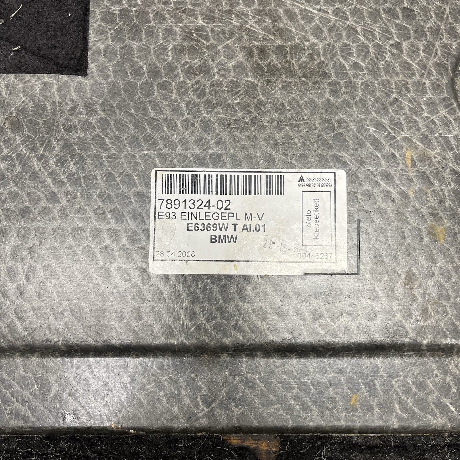 ☑️ BMW 3 SERIES E93 CONVERTIBLE CABRIOLET  BOOT FLOOR COVER PANEL 7891324