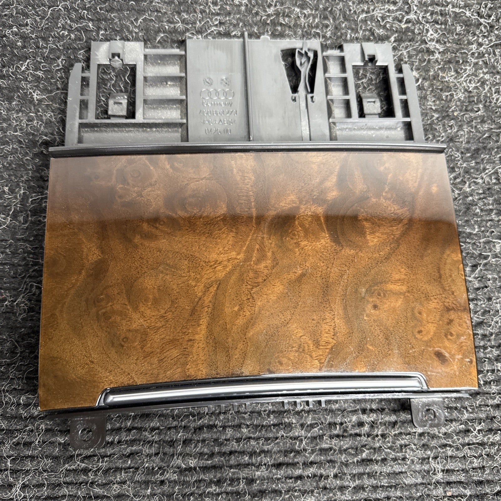 ☑️2012 AUDI A7 C7 4G8 FRONT CENTER CONSOLE STORAGE COMPARTMENT TRAY (WOOD GRAIN)