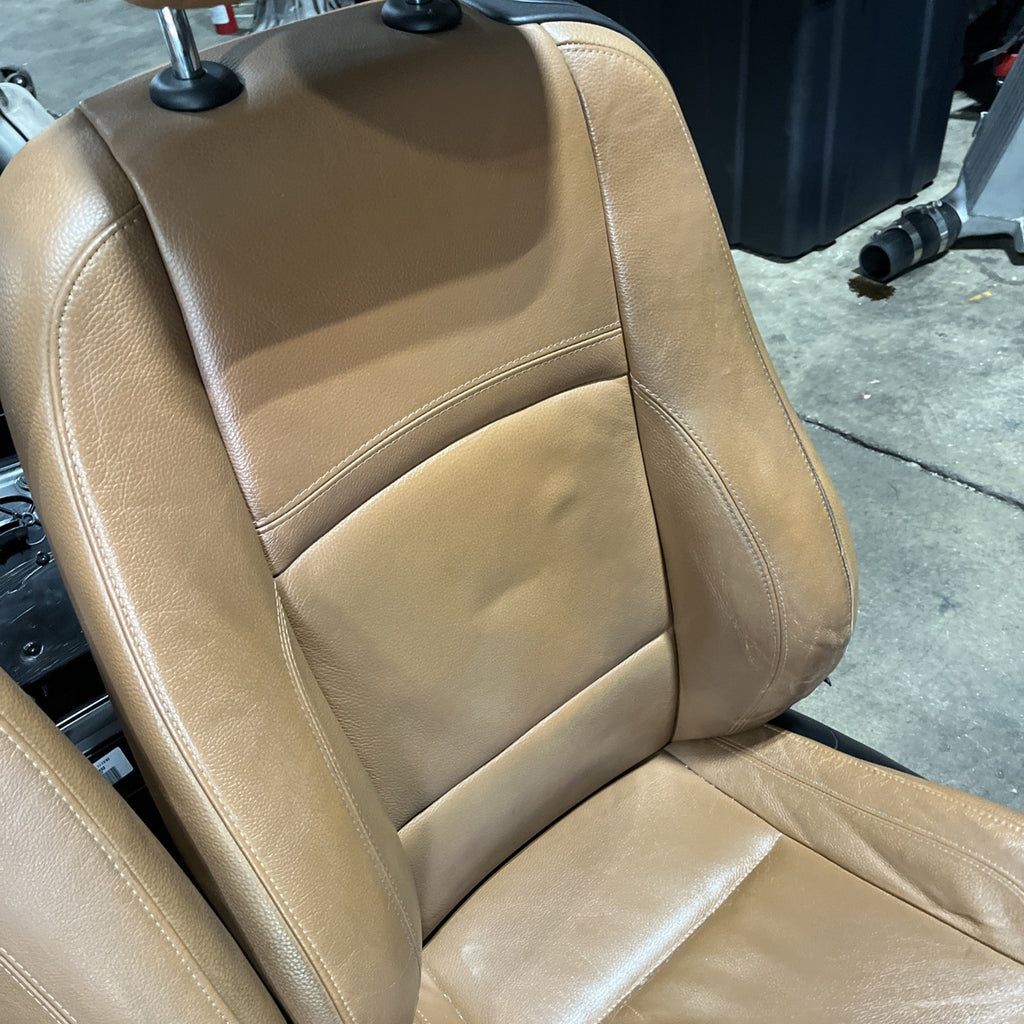 ☑️ 07-13 OEM BMW E92 Front Left Right SPORT Seats Black Dakota Leather HEATED