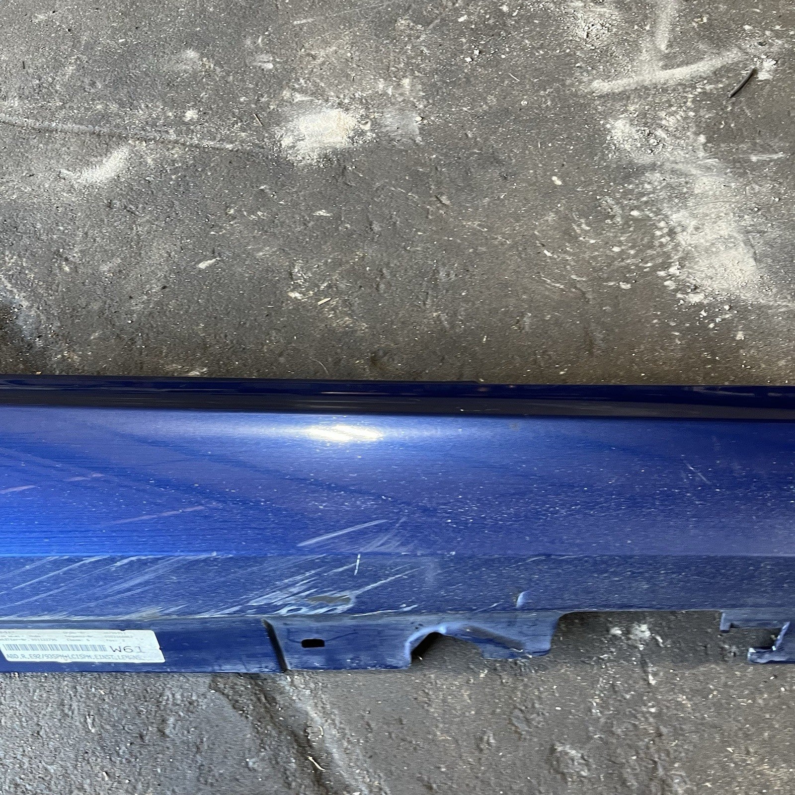 ☑️ 07-13 OEM BMW E92 E93 328 335 Passenger Side Skirt Rocker Panel Lemans Blue