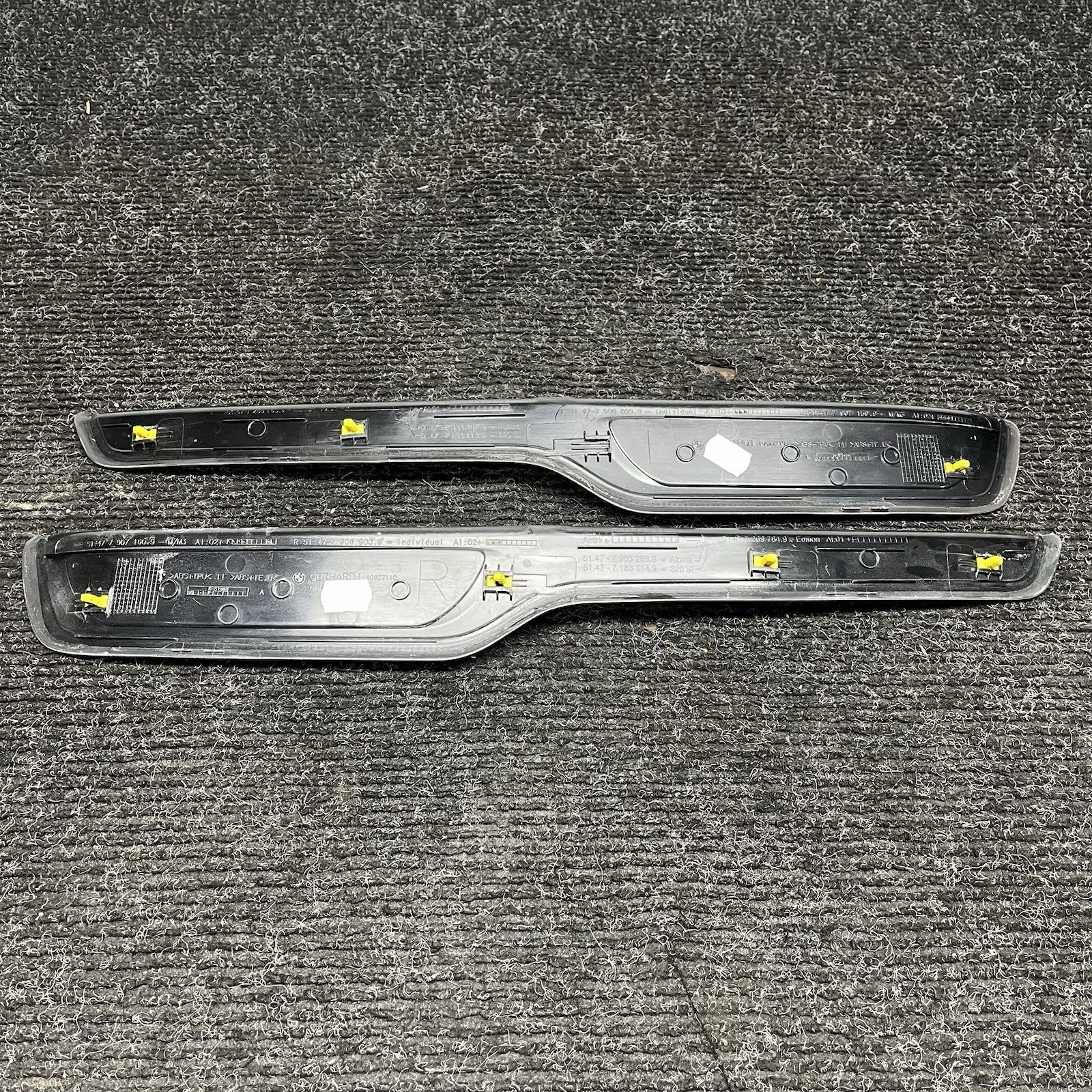 ☑️ 08-11 OEM BMW E90 M3 Door Sill Entrance Molding Trim Rear Left Right Pair