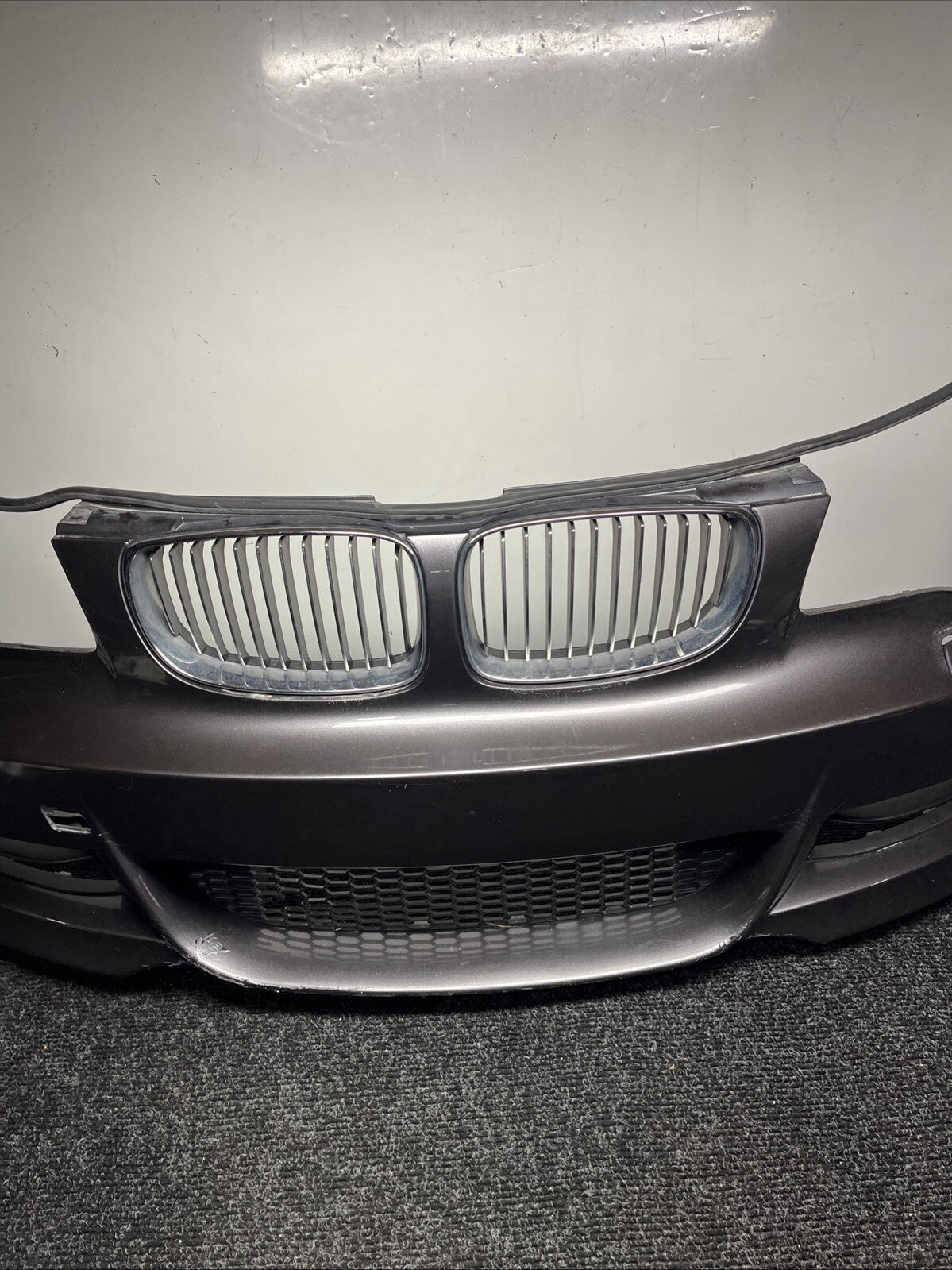☑️ 08-13 OEM BMW E82 E88 135 Front Bumper M Sport Sparkling Metallic A22/7 *NOTE