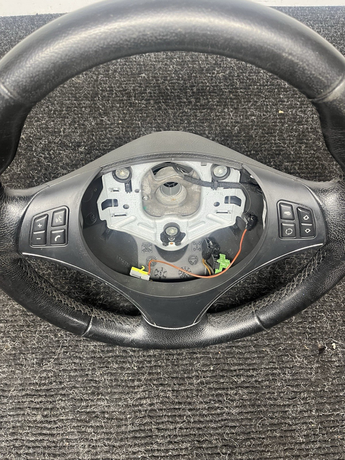 ☑️ 06-10 OEM BMW E92 E93 335 Sport Steering Wheel Black LEATHER Manual