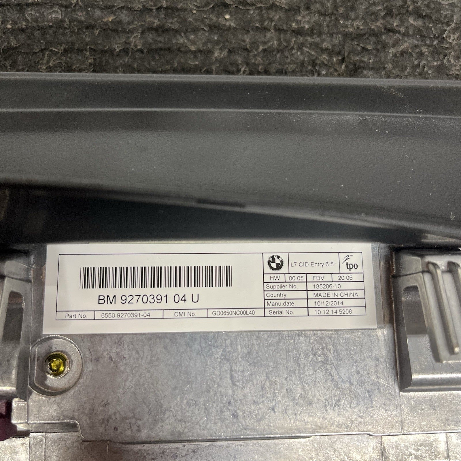 ☑️ 14-17 OEM BMW F22 240 M235 Multifunction Display Information Screen L7 6.5"