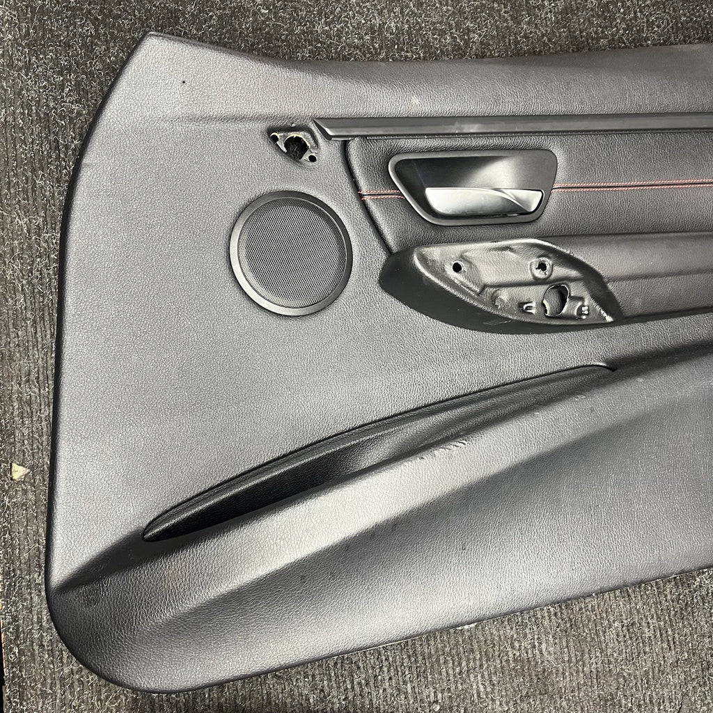 ☑️ BMW 2012-2018 F30 FRONT AND REAR DOOR PANEL CARD STITCHED BLACK SET OEM