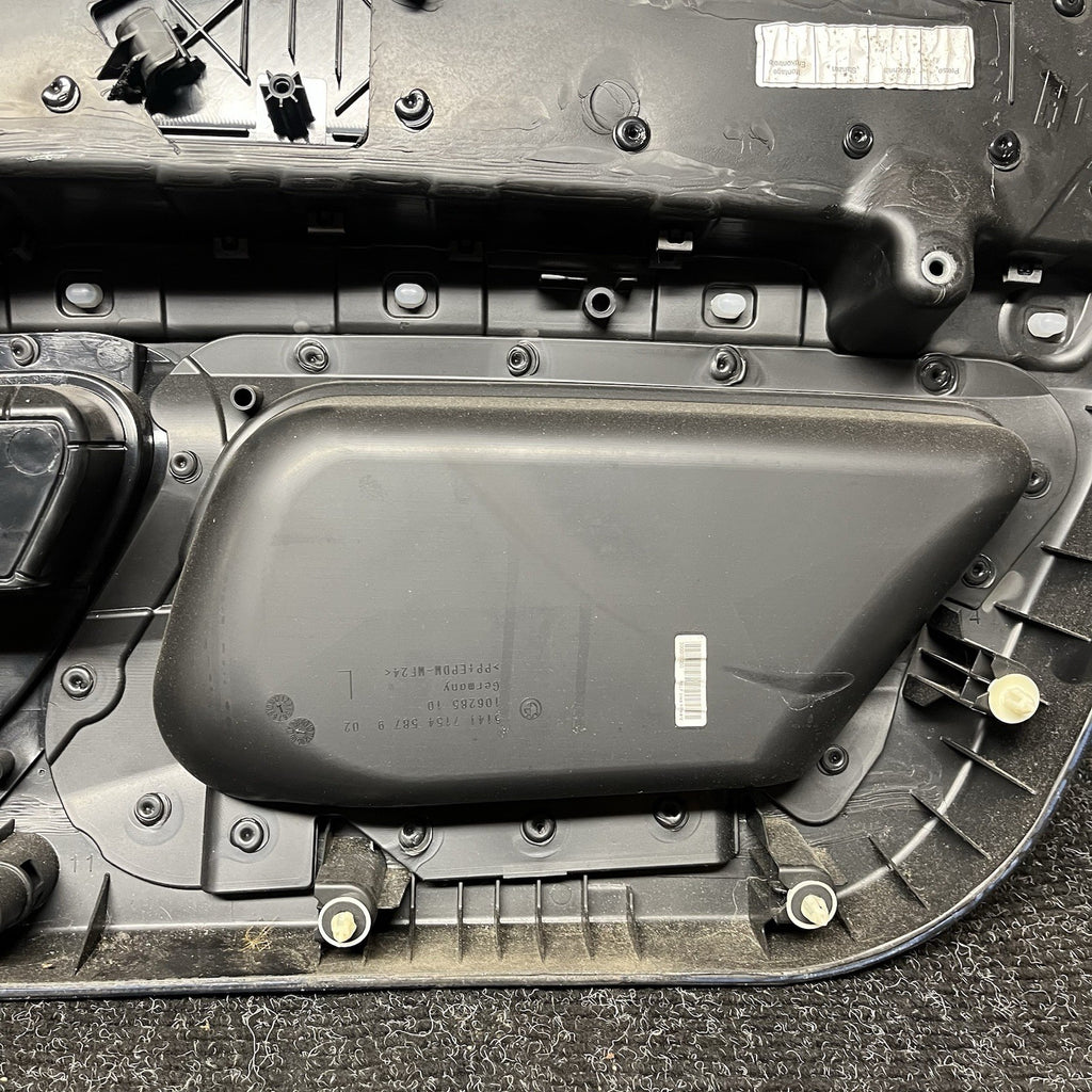 ☑️ 07-13 BMW E92 E93 3 Series Left Driver Side Door Panel Card Black OEM