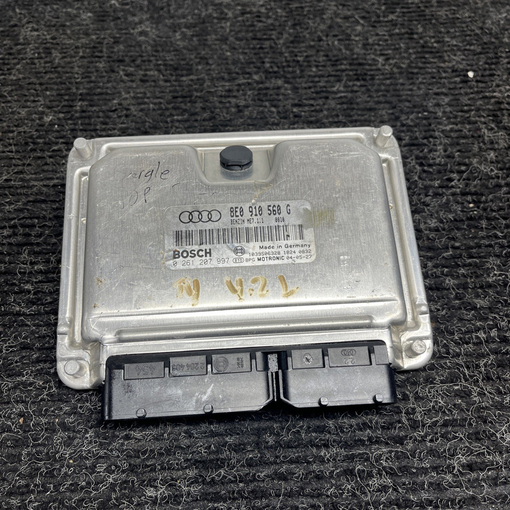 ☑️ AUDI S4 4.2L ECM ECU CONTROL MODULE PCM 8E0910560G ME7.1.1 0261207997