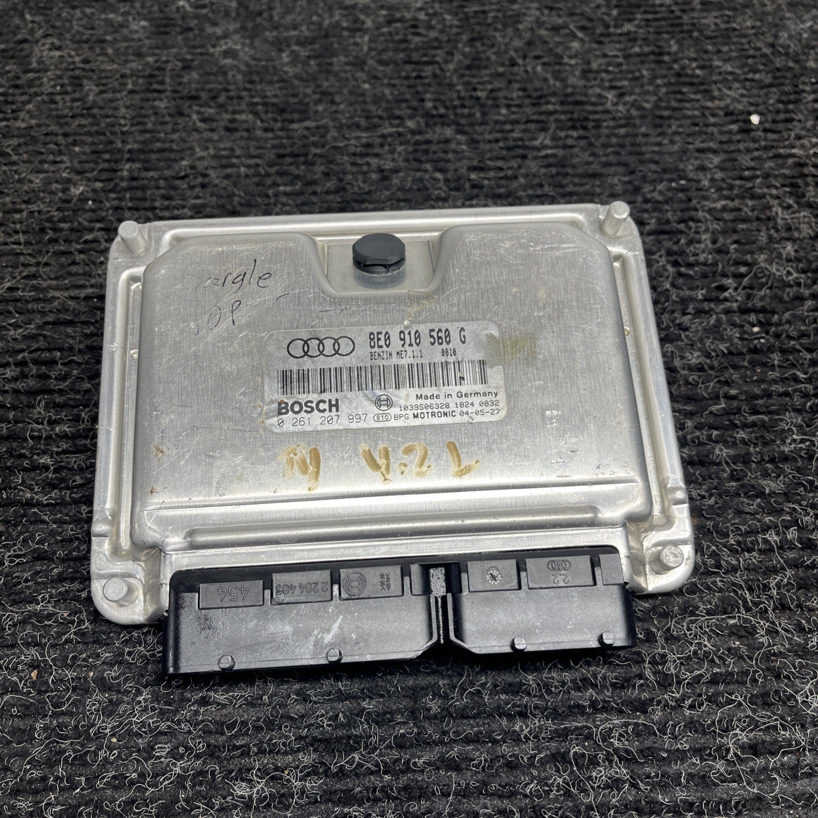 ☑️ AUDI S4 4.2L ECM ECU CONTROL MODULE PCM 8E0910560G ME7.1.1 0261207997