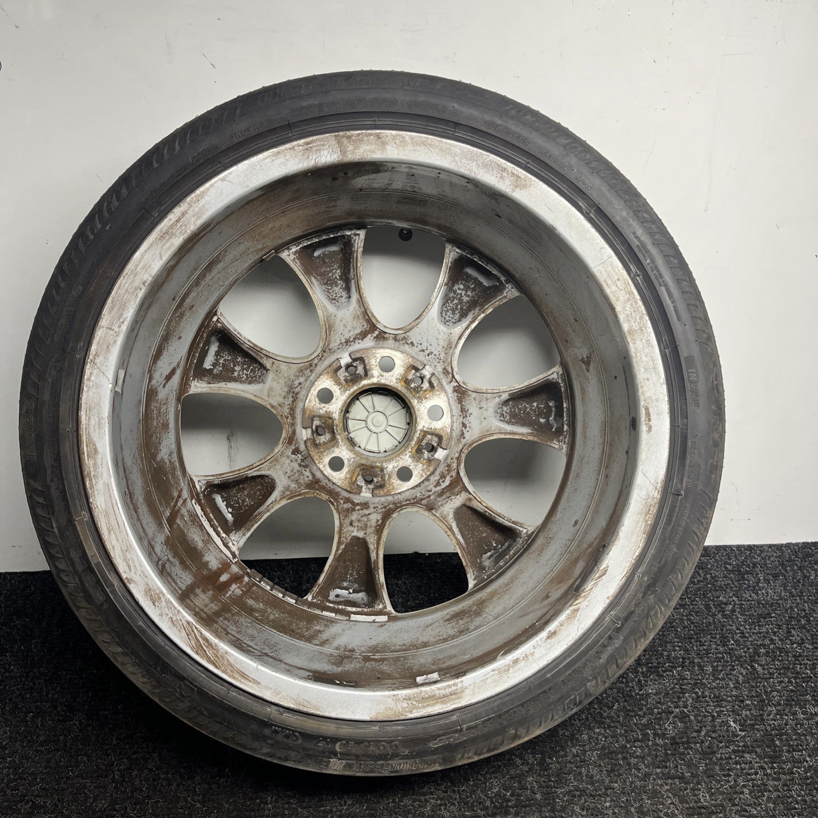 ☑️ 2006-13 BMW 335i E90 E92 18x8 STYLE 162 FRONT WHEEL RIM SILVER OEM 225/40/R18
