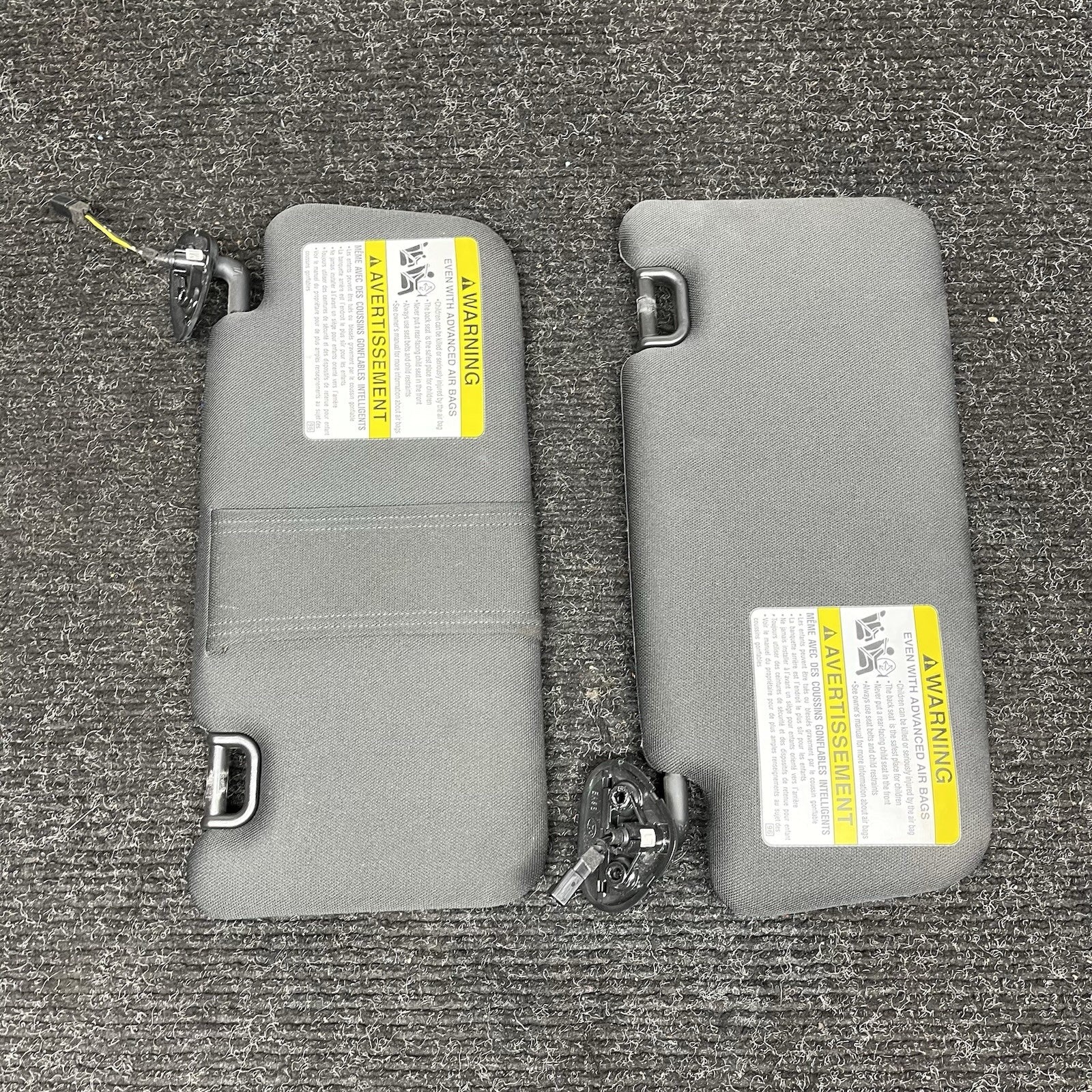 ☑️ 2015-2019 Subaru WRX STI Left Driver Passenger Right Sun Visor Pair OEM 15-19