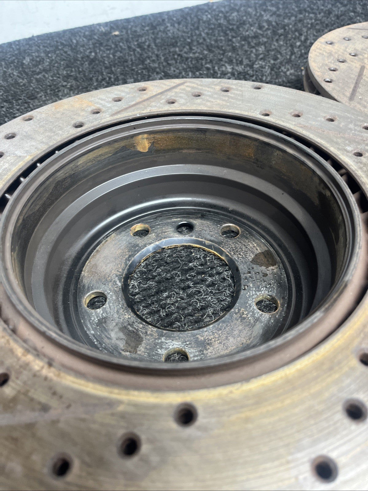 ☑️ BMW 135i ECS Tuning Cross-Drilled Slotted Semi-Floating Brake Rotor FULL SET