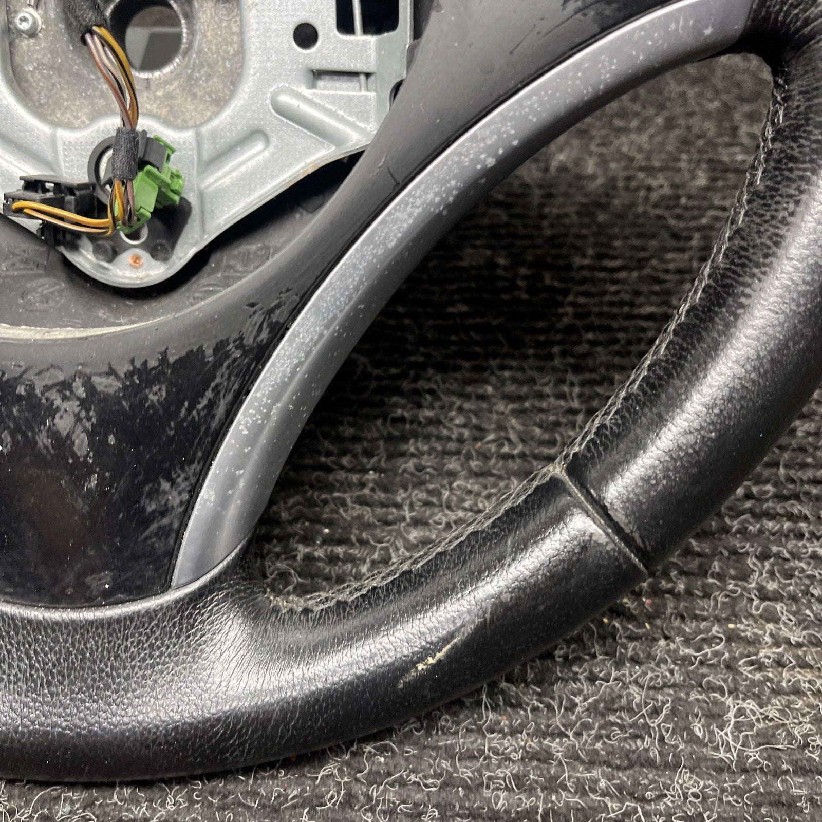 ☑️ 06-10 OEM BMW E92 E93 335 Sport Steering Wheel Black LEATHER w/Paddles