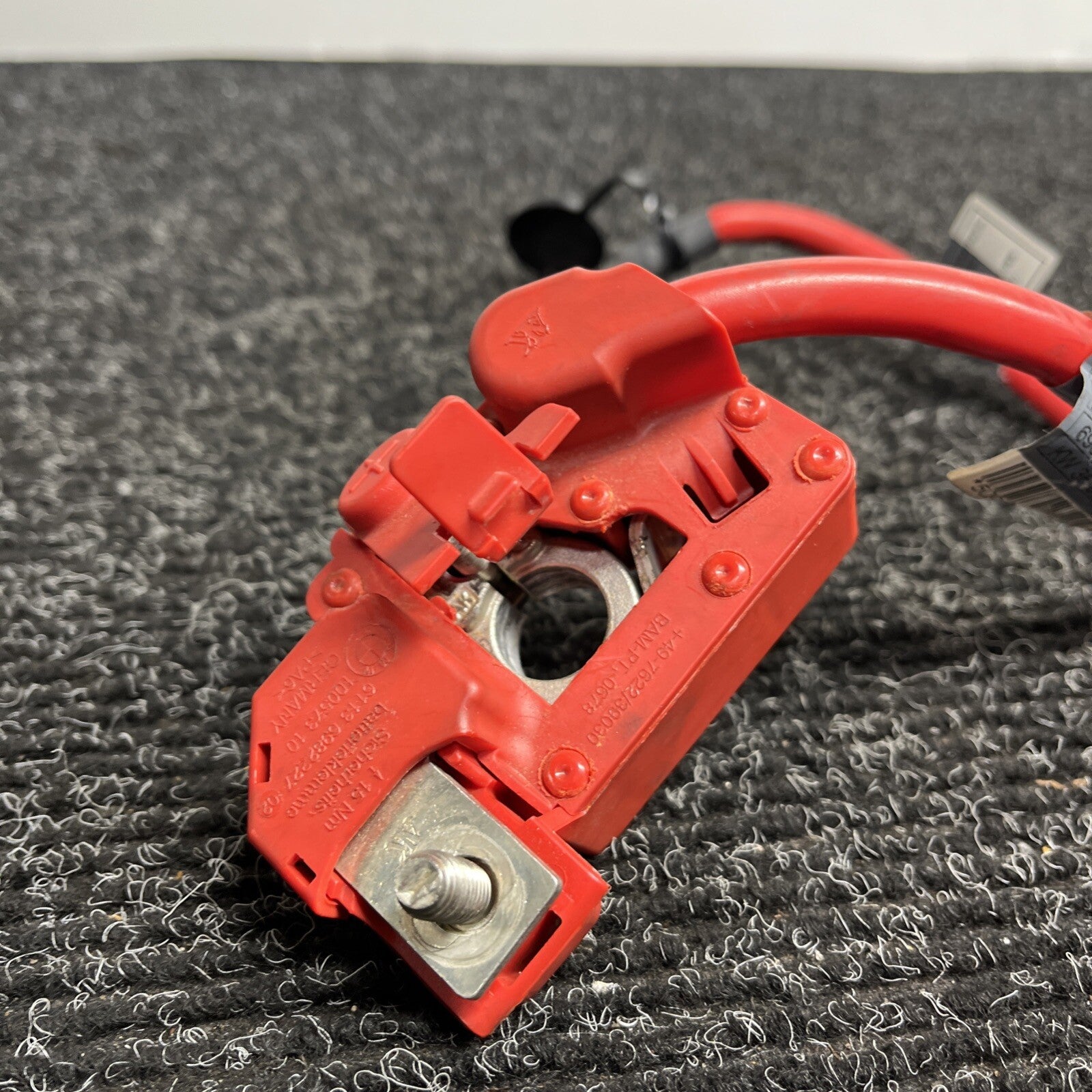 ☑️ 06-13 OEM BMW E82 E90 E92 M3 Battery Plus Pole Terminal Positive Red Cable