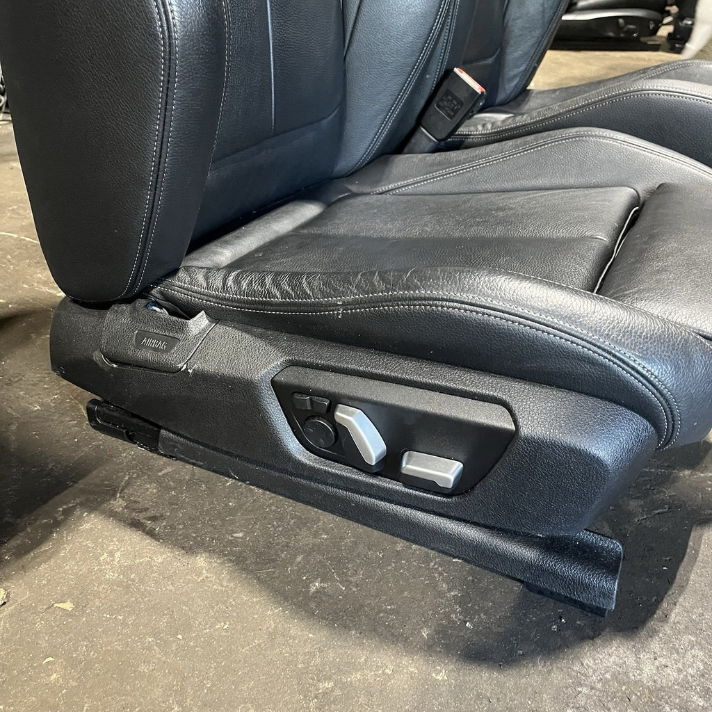 ☑️ OEM BMW F30 F36 FRONT Driver Passenger Seats Sport Heated Black Sensated Pair