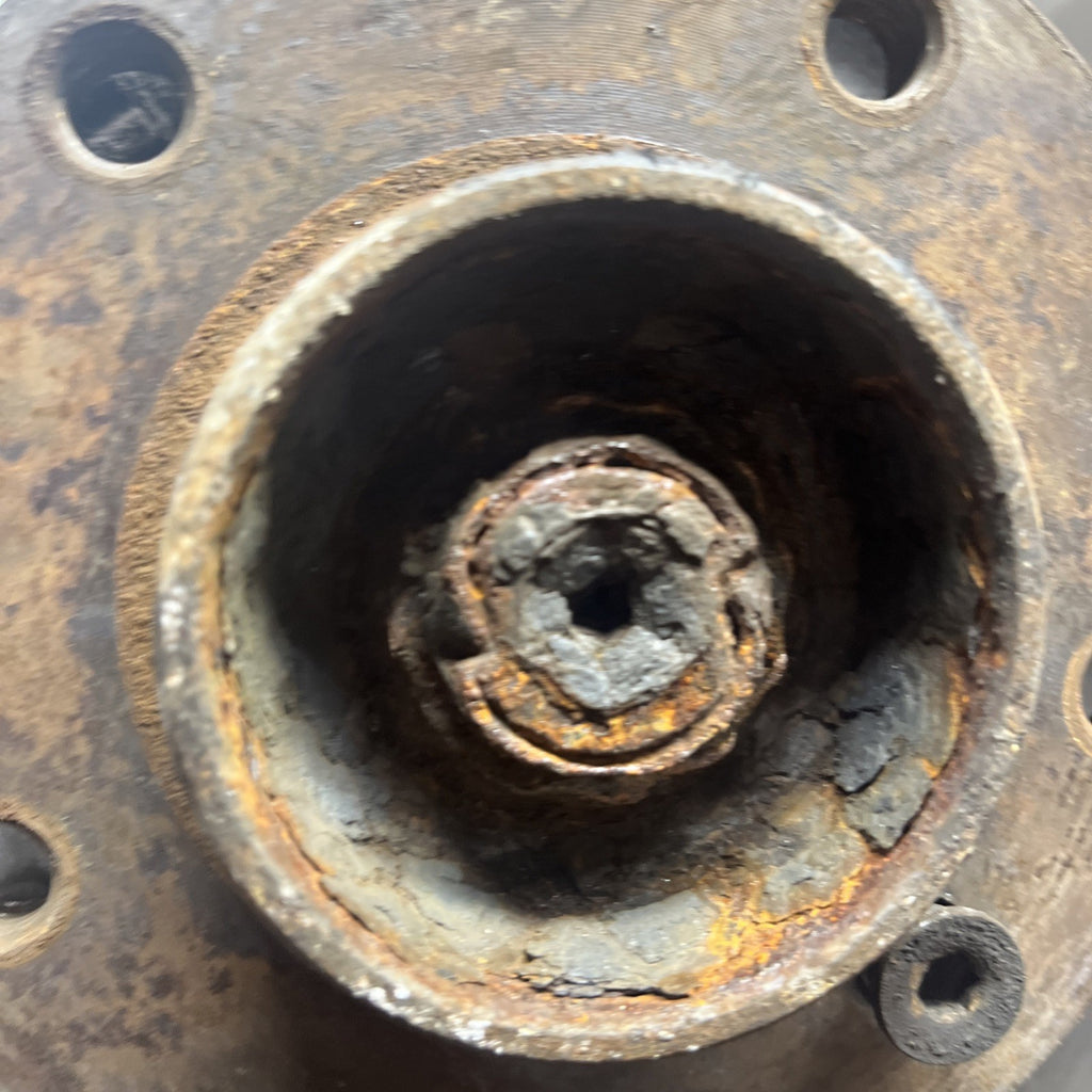 ☑️ 01-06 BMW E46 330i 330 REAR RIGHT TRAILING ARM KNUCKLE WHEEL HUB W/AXLE  OEM
