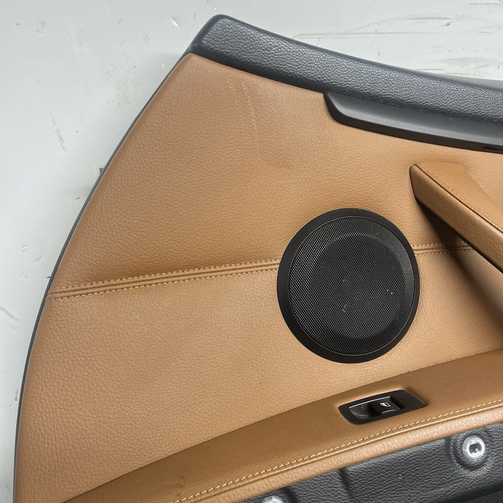 ☑️ 07-13 OEM BMW E92 E93 335 Front Left Right Door Cards Panels Saddle Brown SET
