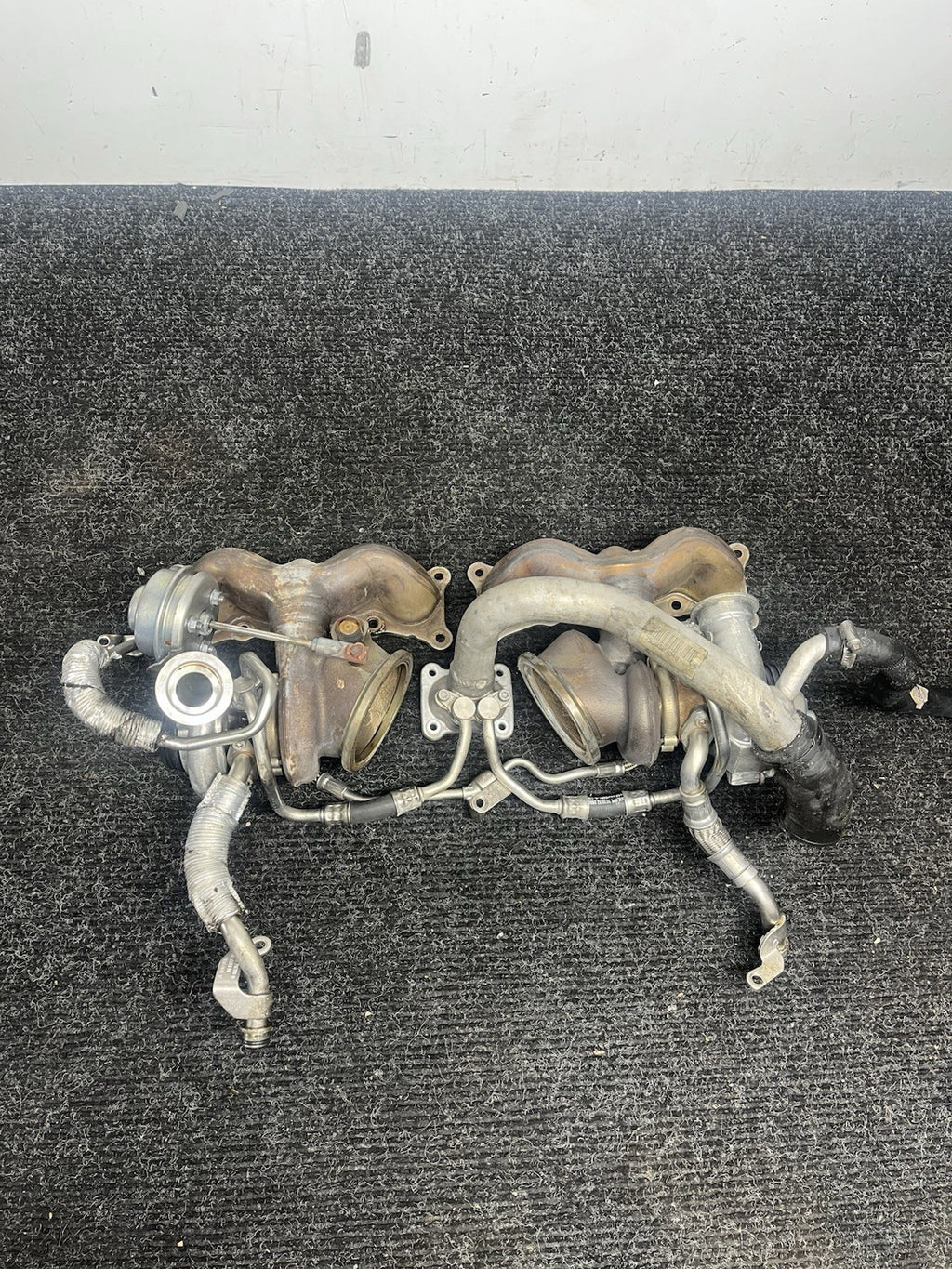 ☑️ 07-10 BMW 335I E90 E92 E93 N54 TWIN TURBO CHARGER SET MANIFOLD OEM 82k