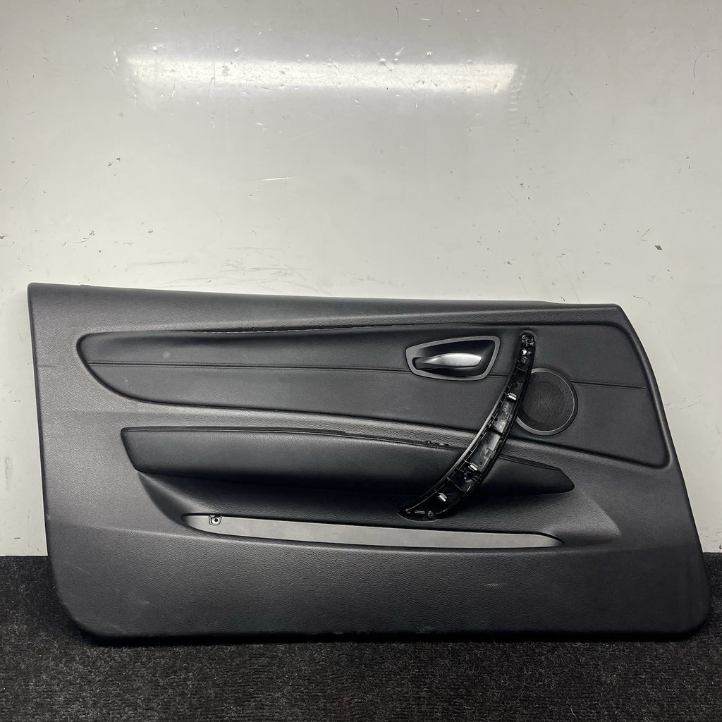 ☑️ 08-13 BMW E88 E82 135i 128i Front Driver Door Card Panel Vinyl Black