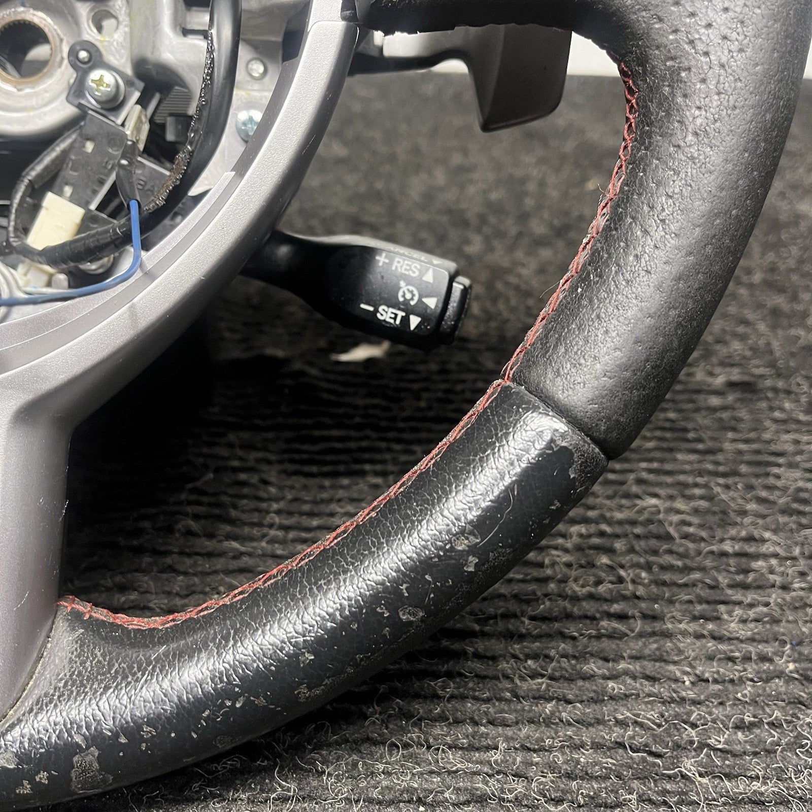 ☑️ 2013-2016 SCION FRS Subaru BRZ OEM Steering Wheel Red Stitched Shift Paddles