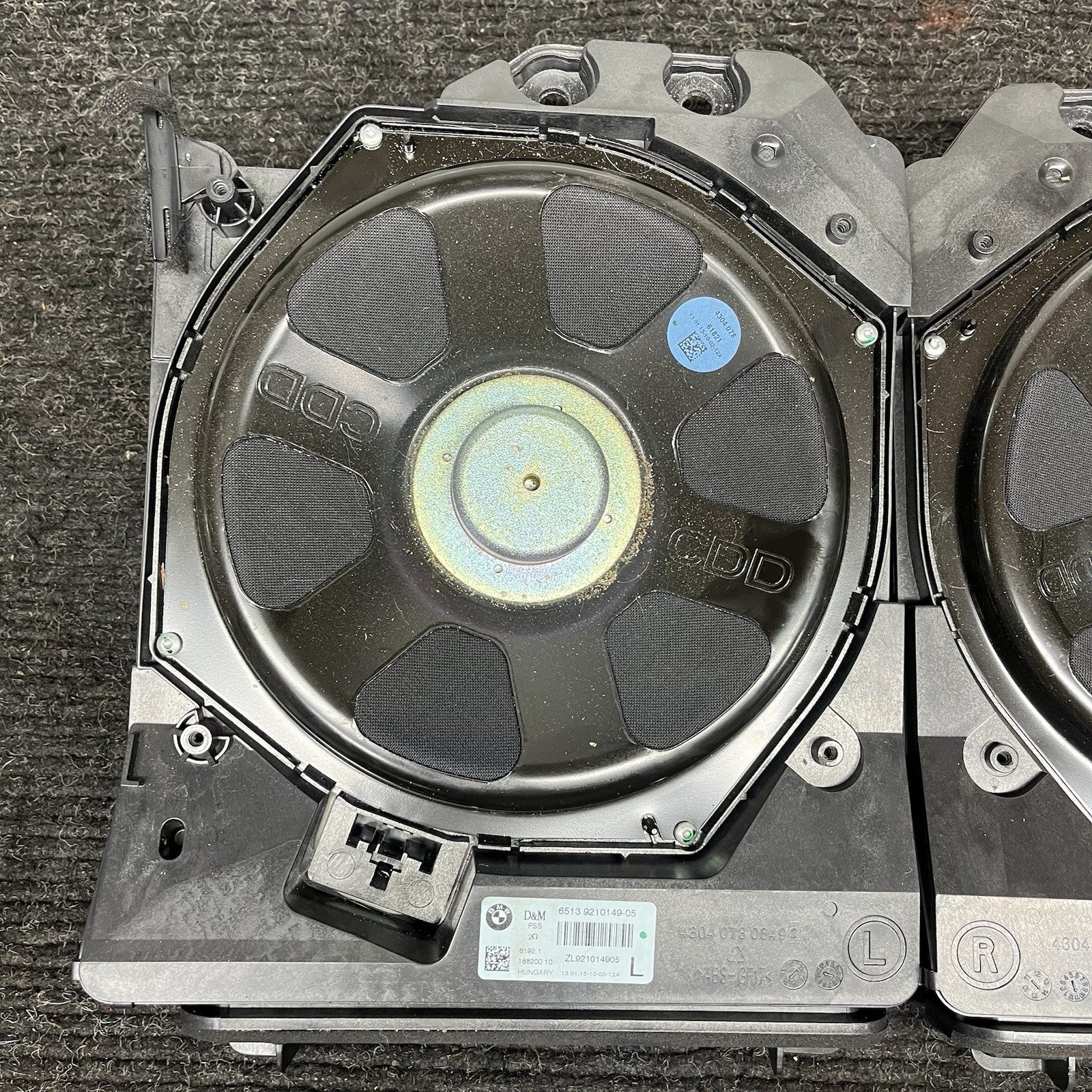 ☑️ 14-16 BMW F30 F32 F34 335i LEFT RIGHT UNDER SEAT HI-FI SUBWOOFER SPEAKER SET