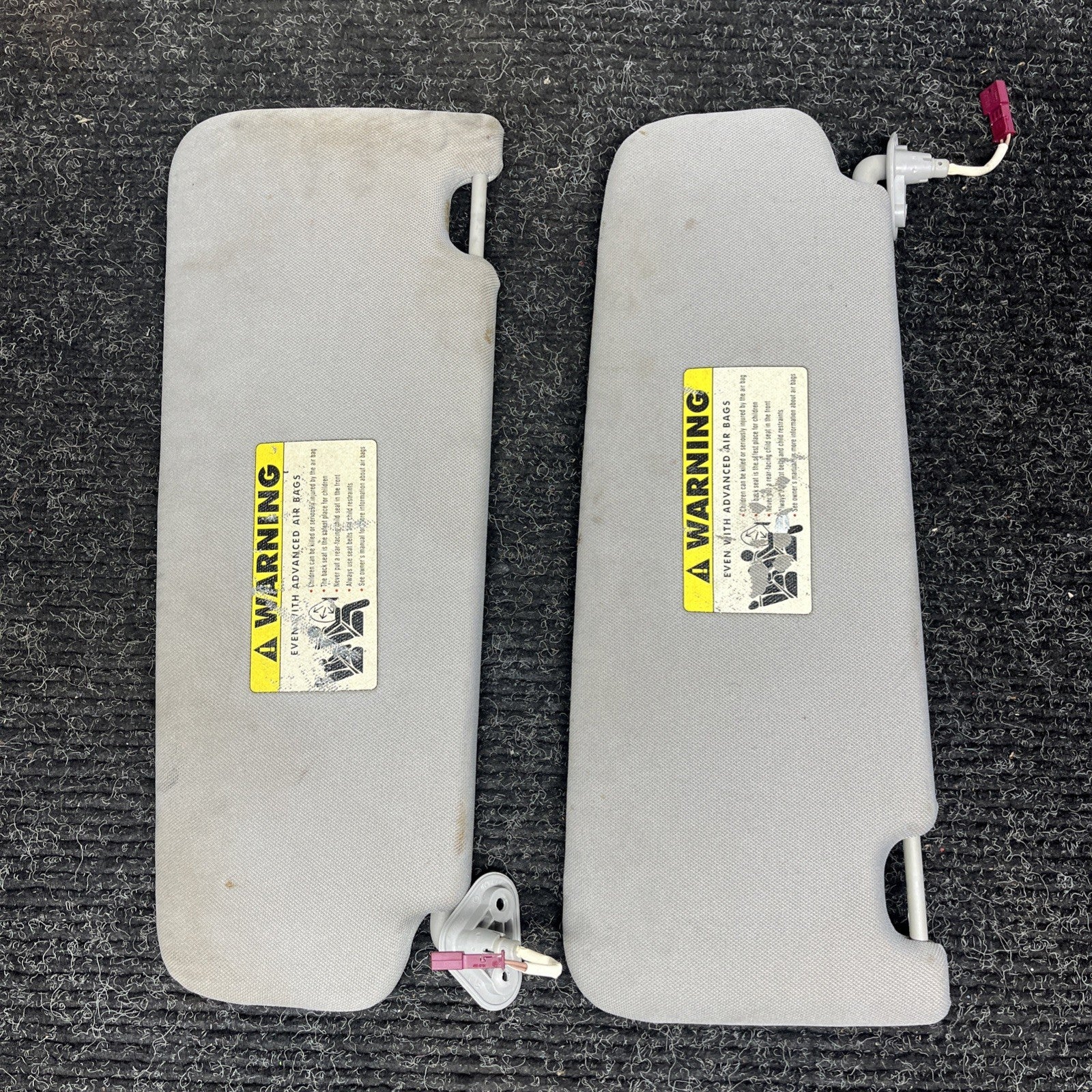 ☑️ 2006-2011 BMW E90 Sun Visor Shade Set Visors Left Right Pair Gray OEM