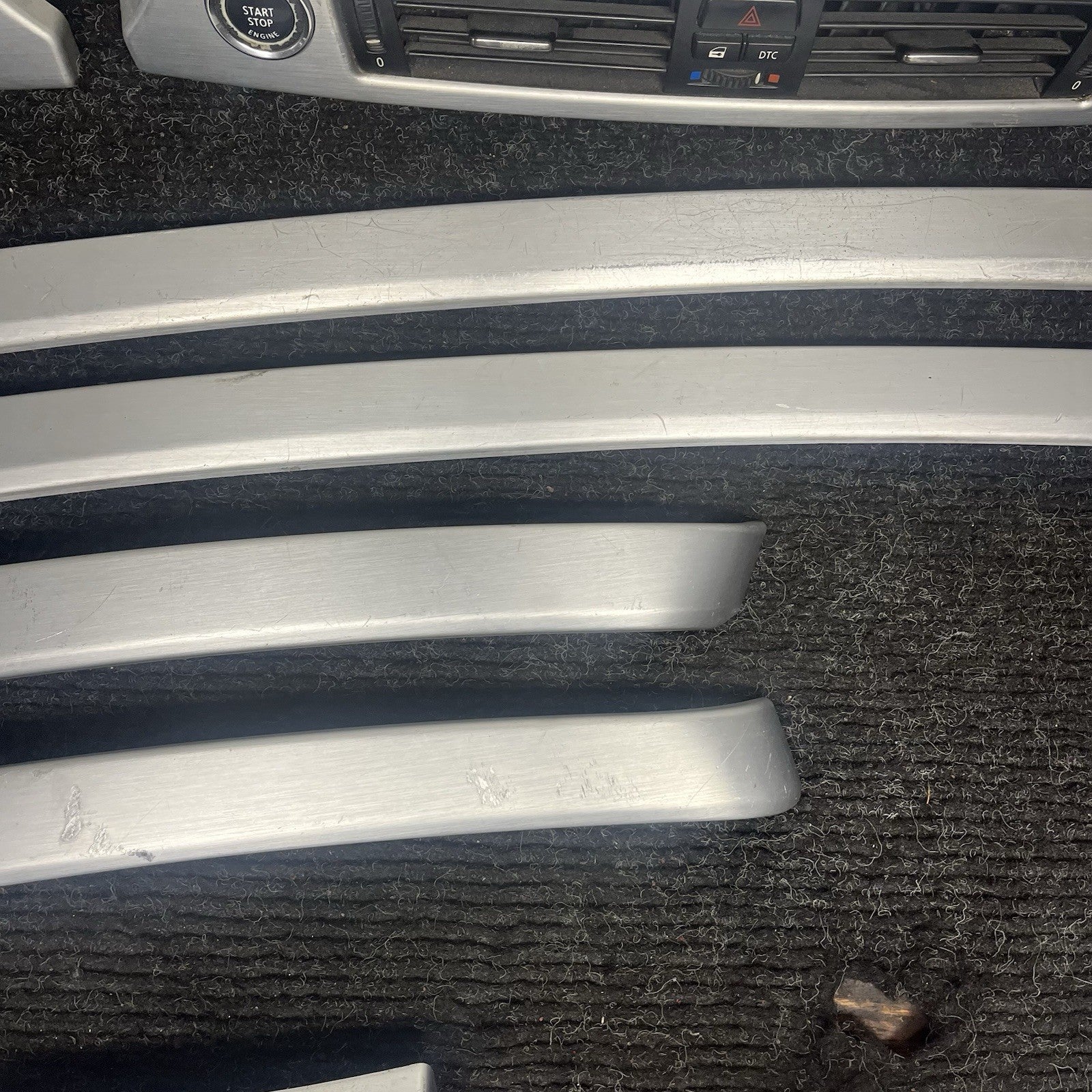 ☑️ BMW 2007-2013 E93 Aluminum Brushed Interior Trim Dash Door Panels Set OEM