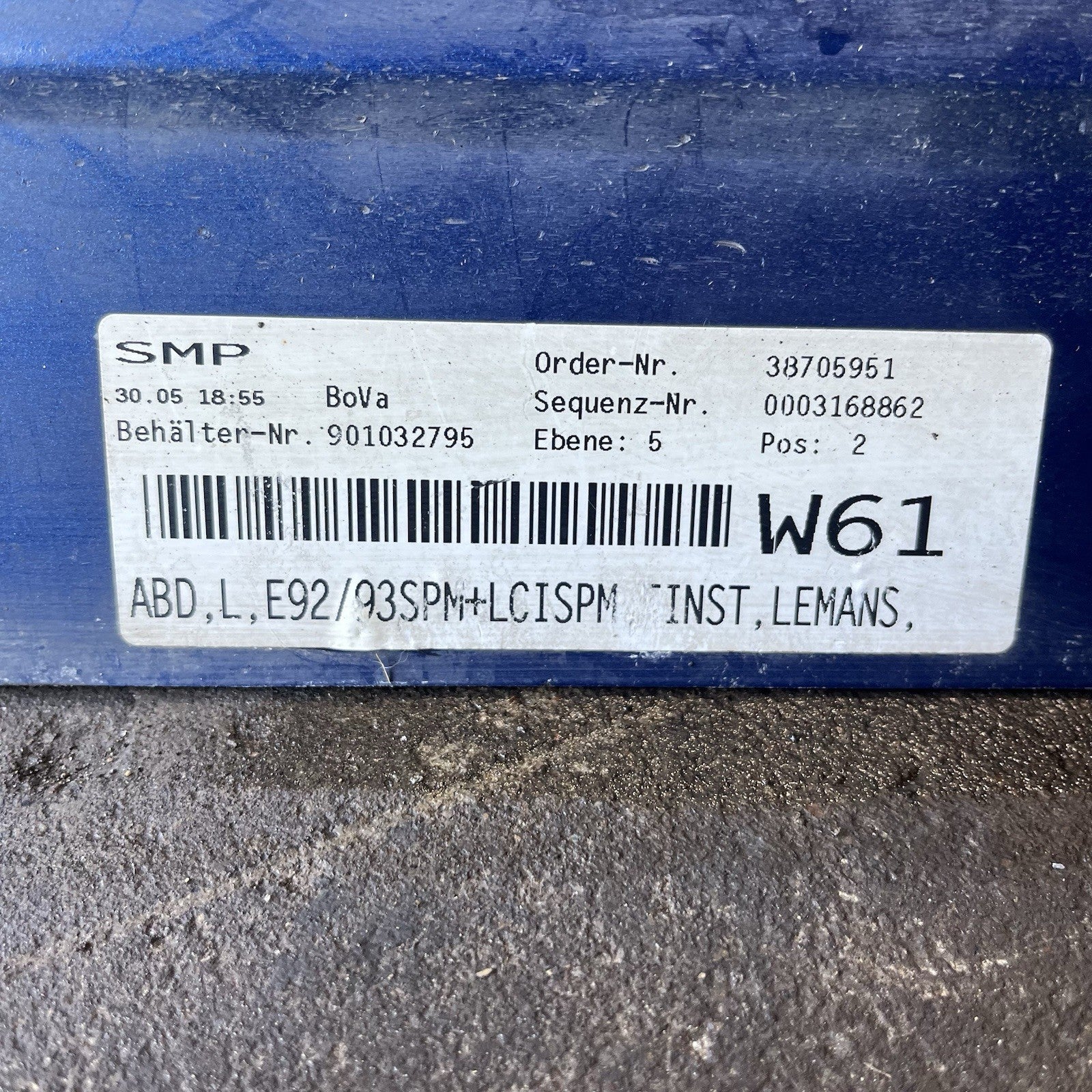 ☑️ 07-13 OEM BMW E92 E93 328 335 Left Driver Side Skirt Rocker Panel Lemans Blue