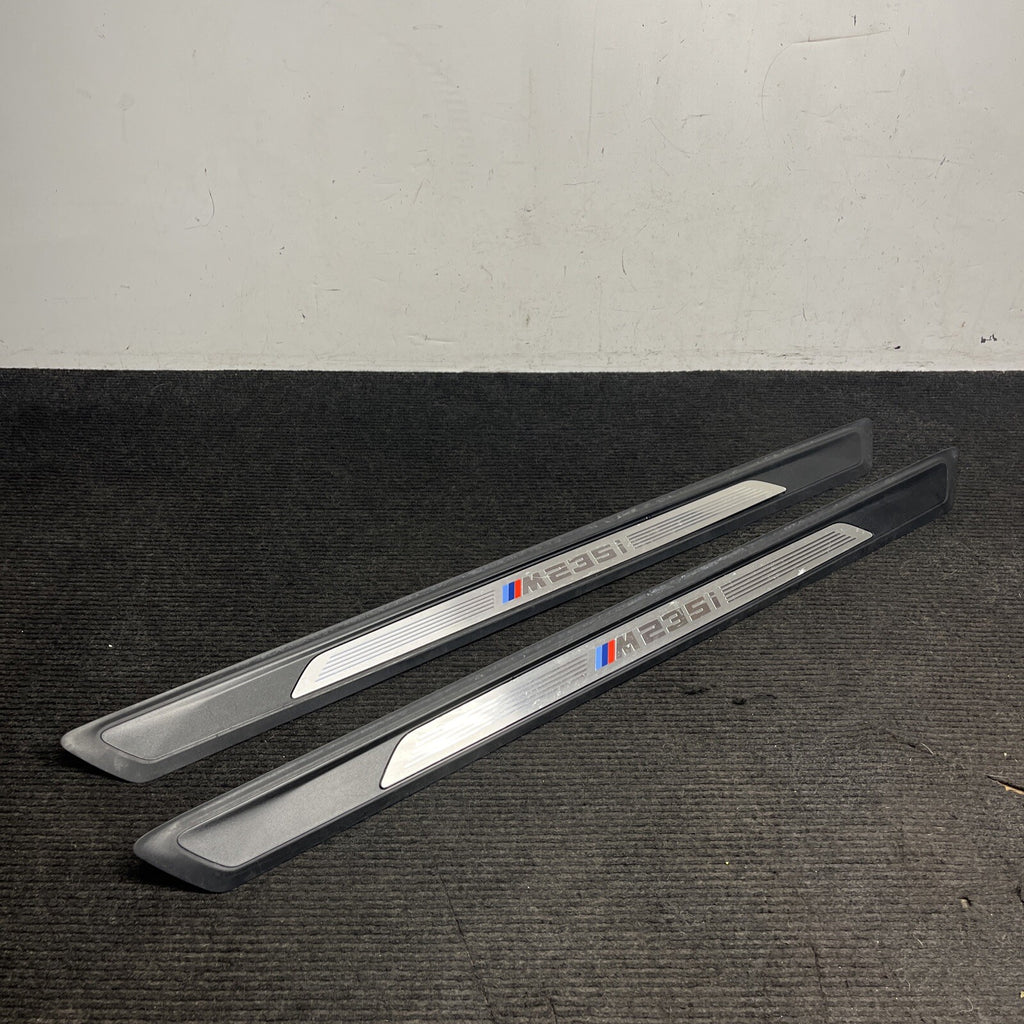 ☑️ 14-16 OEM BMW F22 M235 Pair Door Sills M SPORT Scuff Plate Trim SET NOTE*