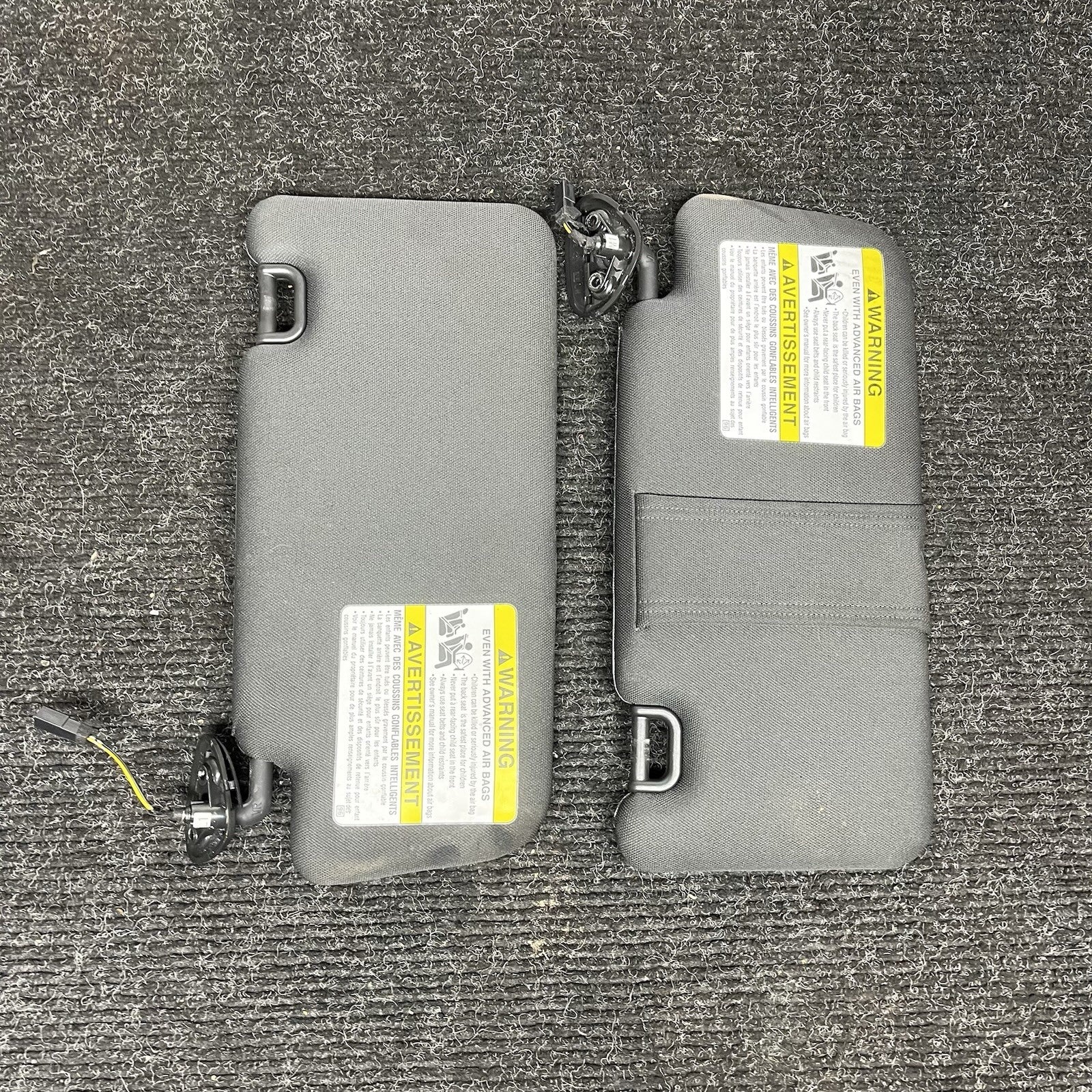 ☑️ 2015-2019 Subaru WRX STI Left Driver Passenger Right Sun Visor Pair OEM 15-19