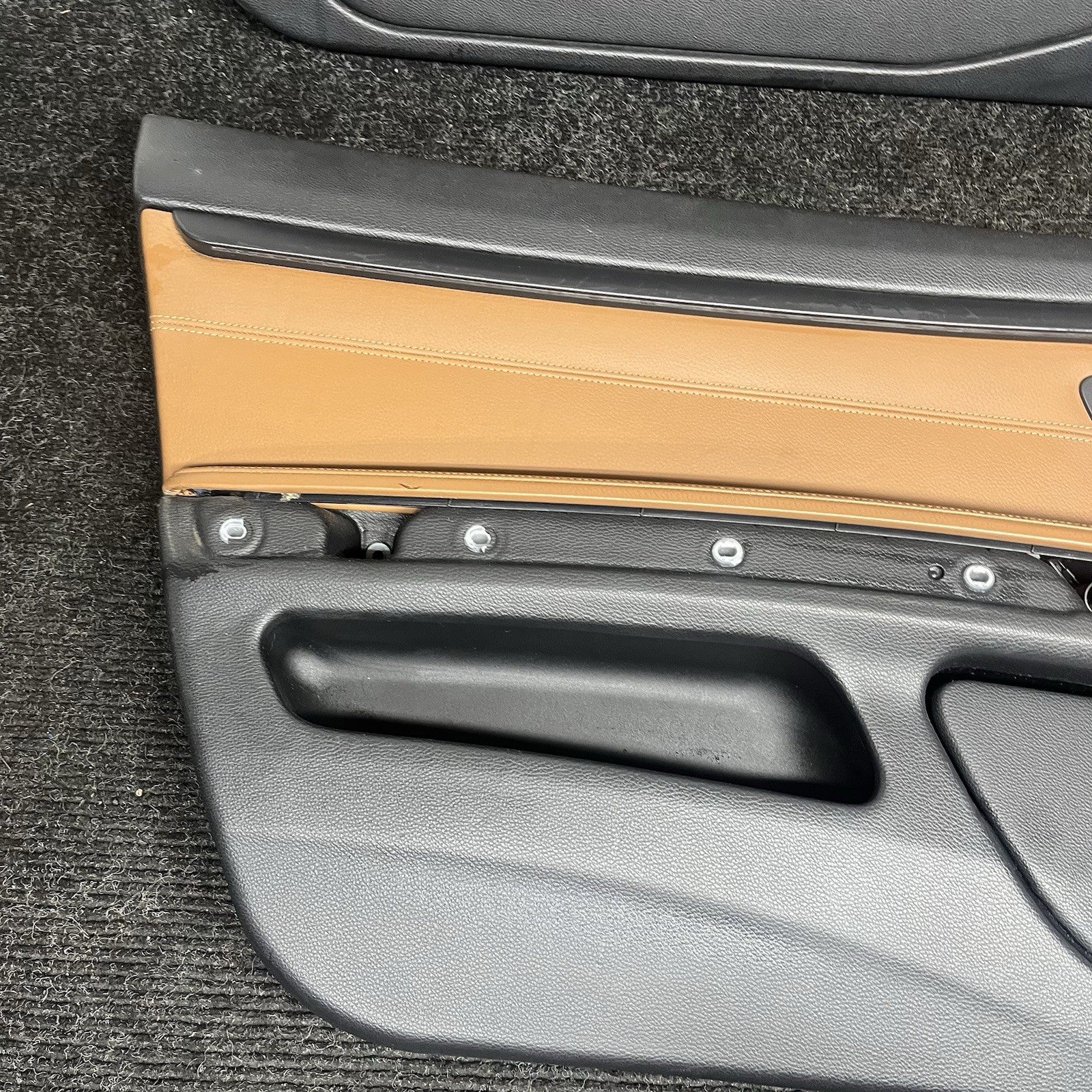 ☑️ 07-13 OEM BMW E92 E93 335 Front Left Right Door Cards Panels Saddle Brown SET