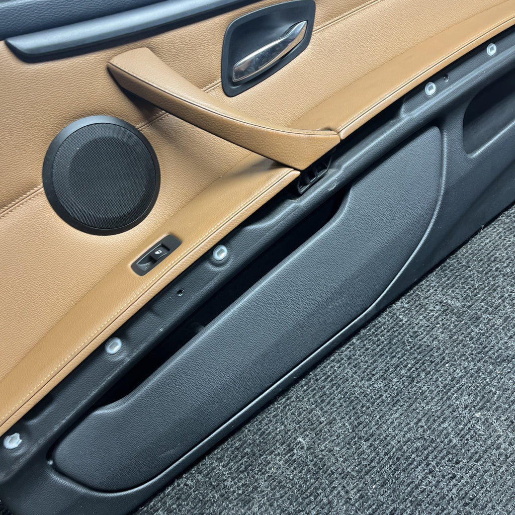 ☑️ 07-13 OEM BMW E93 E92 Front Passenger Door Card Panels Black Dakota LEATHER
