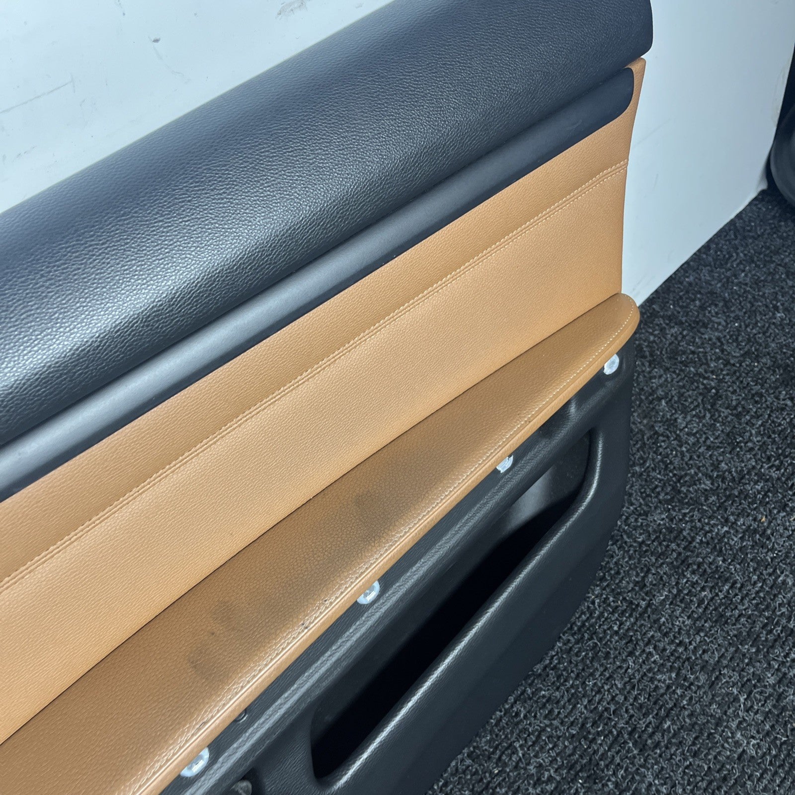 ☑️ 07-13 OEM BMW E93 E92 Front Passenger Door Card Panels SADDLE BROWN LEATHER