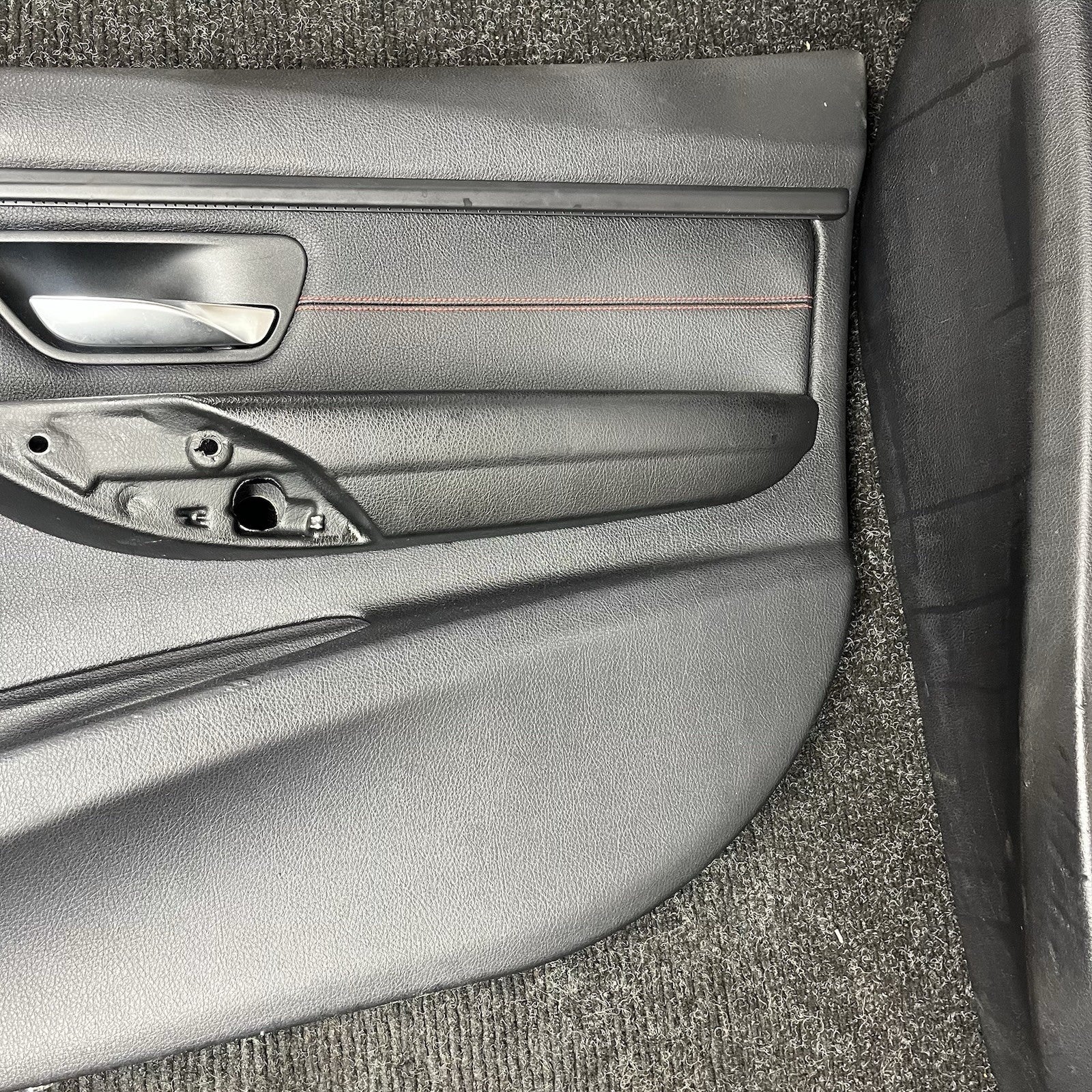 ☑️ BMW 2012-2018 F30 FRONT AND REAR DOOR PANEL CARD STITCHED BLACK SET OEM