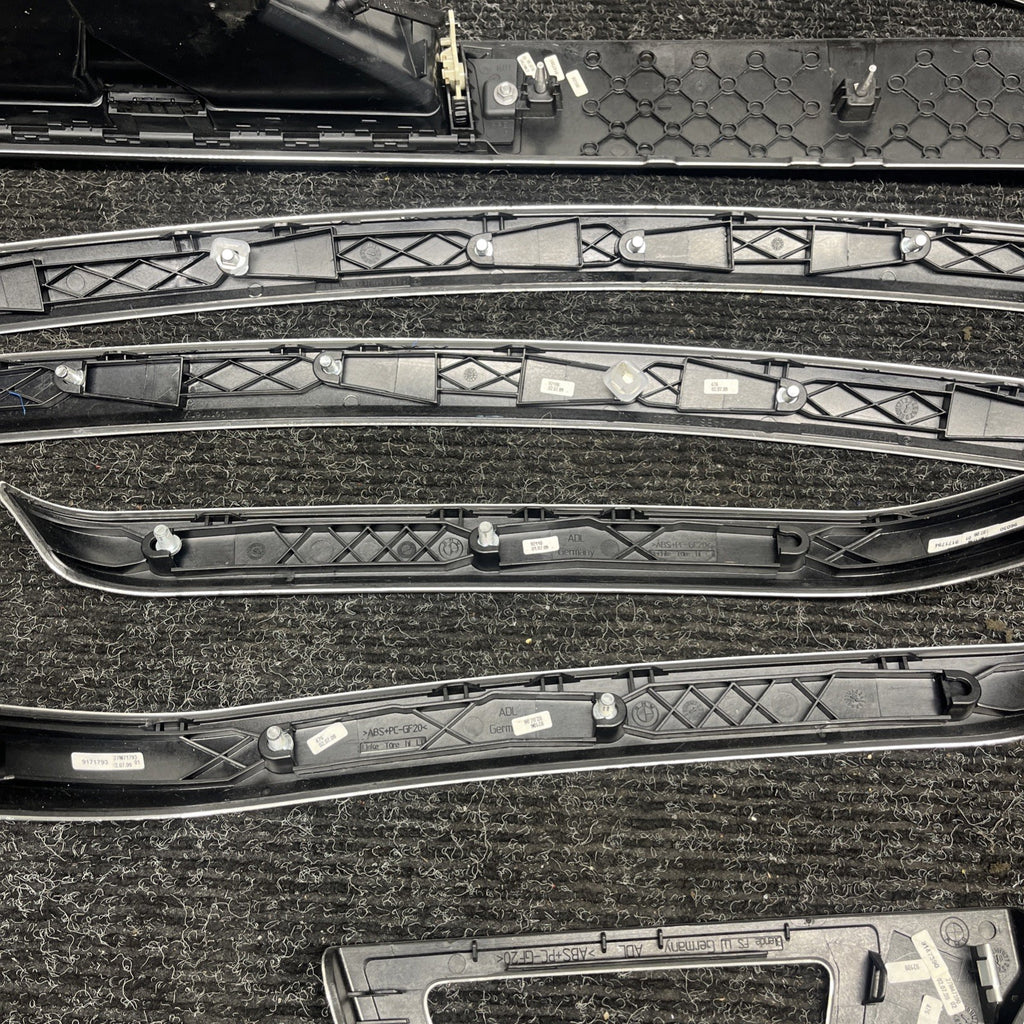 ☑️ 06-11 BMW 3 SERIES E90 SEDAN INTERIOR CONSOLE DOOR DASH TRIM SET ALUMINUM