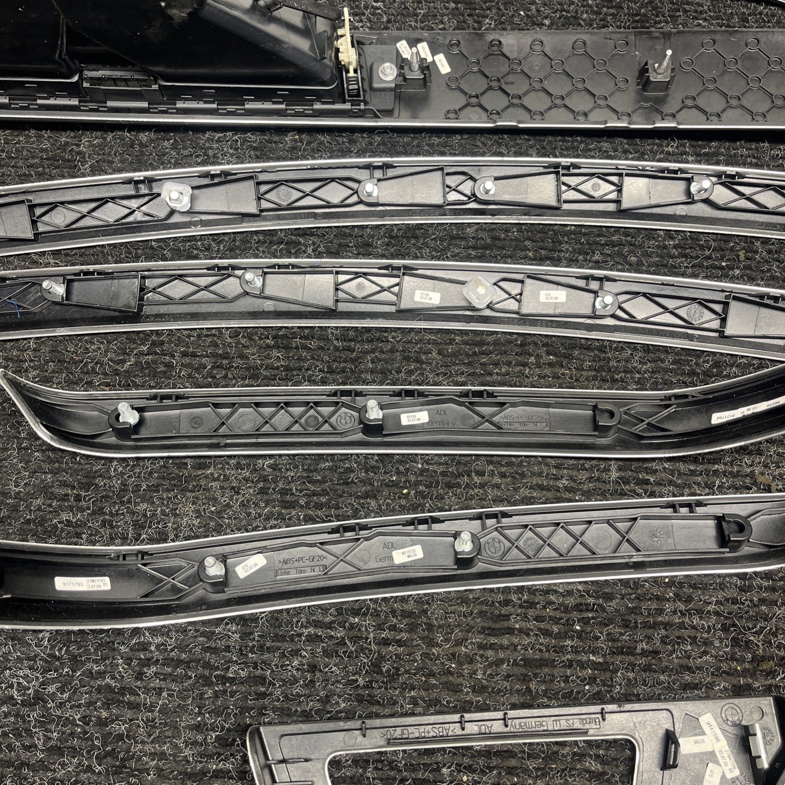 ☑️ 06-11 BMW 3 SERIES E90 SEDAN INTERIOR CONSOLE DOOR DASH TRIM SET ALUMINUM