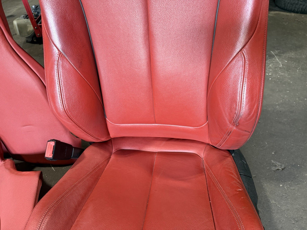 ☑️14-20 OEM BMW F22 M235 Leather Dakota Sport Seats Door Panels Interior RED SET