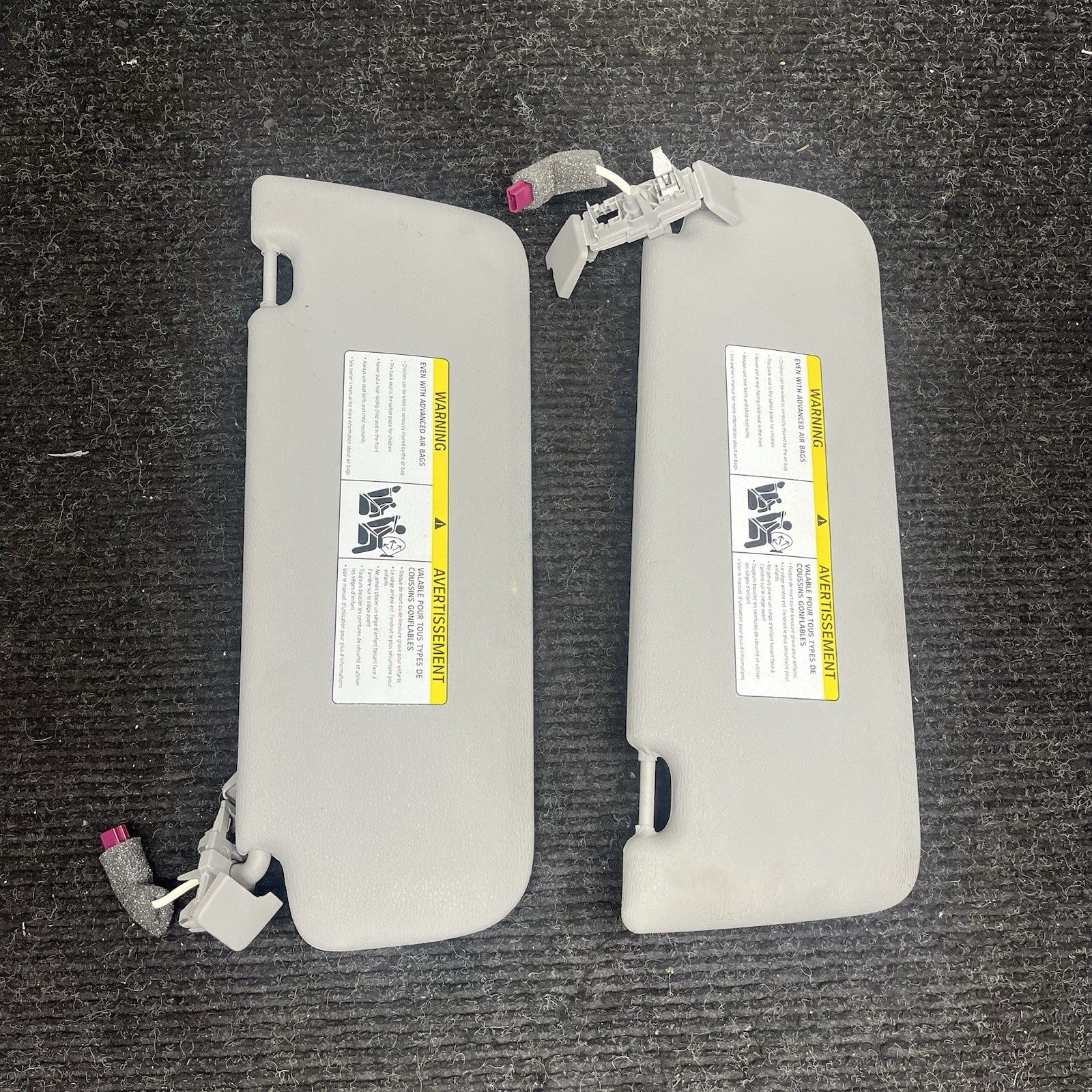 ☑️ 11-17 OEM BMW F25 X3 Left Right Driver Passenger Sun Visor Pair Beige SET