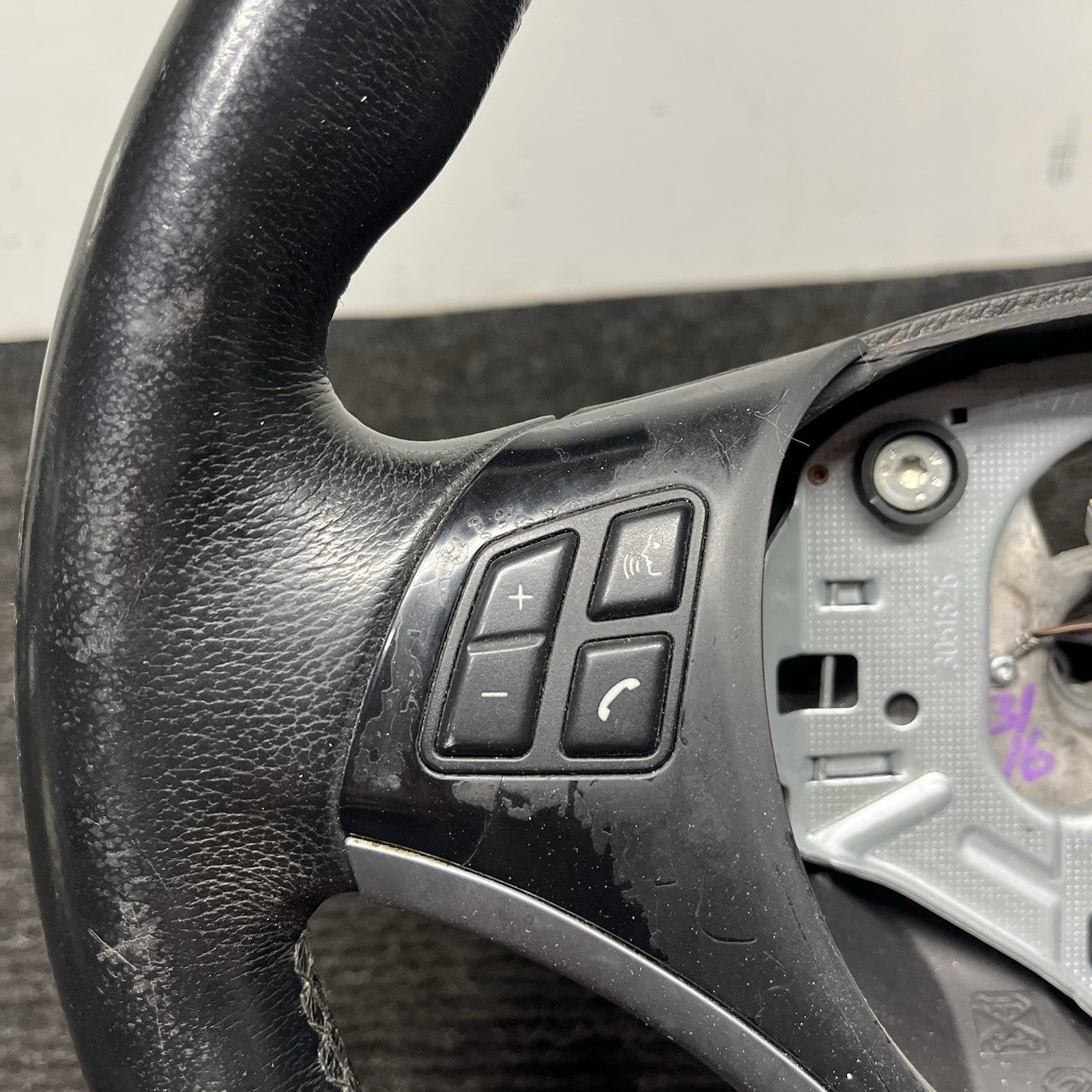 ☑️ 06-10 OEM BMW E92 E93 335 Sport Steering Wheel Black LEATHER w/ Manual