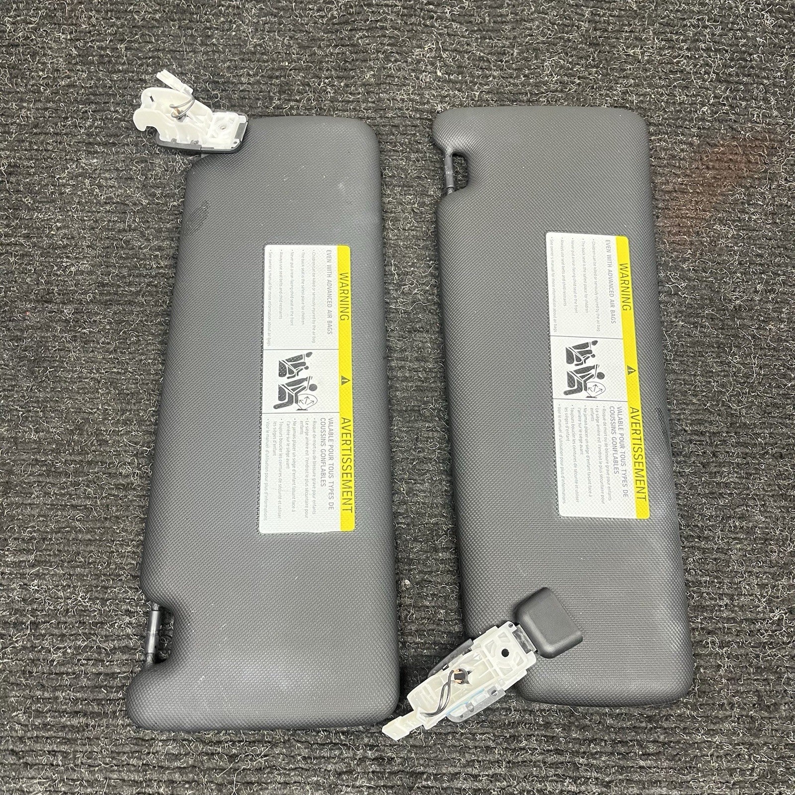☑️ BMW F30 F36 F32 Left And Right Side Sun Visor Shade Panel Black Set OEM