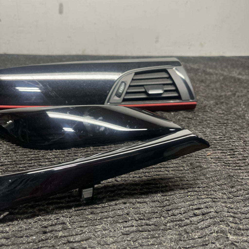☑️ BMW F22 F23 Interior Trim Set Black Red Sport Line Dash Vent Trim M235i OEM