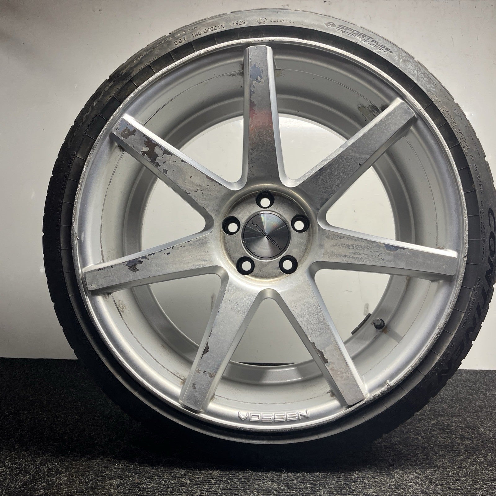 ☑️ ONE Vossen CV3 Silver Wheel W/TIRE & Cap 20x10.5 et30 5x112
