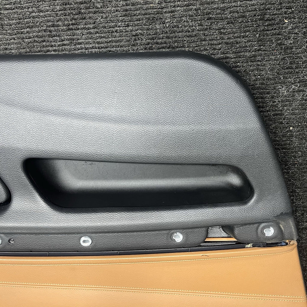 ☑️ 07-13 OEM BMW E92 E93 335 Front Left Right Door Cards Panels Saddle Brown SET